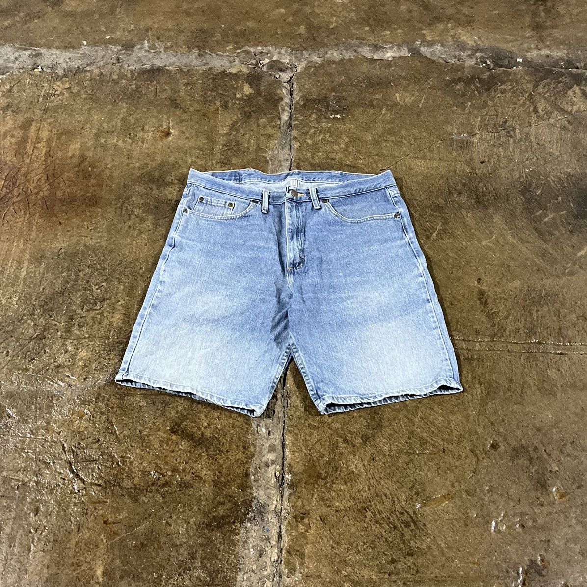 Carhartt × Vintage × Wrangler Vintage Carhartt Style Wrangler Jorts Faded Skater Shorts Size US 36 / EU 52 - 2 Thumbnail