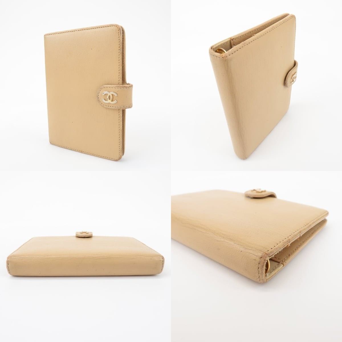 Chanel Chanel CC Logo Calfskin Agenda Cover Beige Size ONE SIZE - 3 Thumbnail