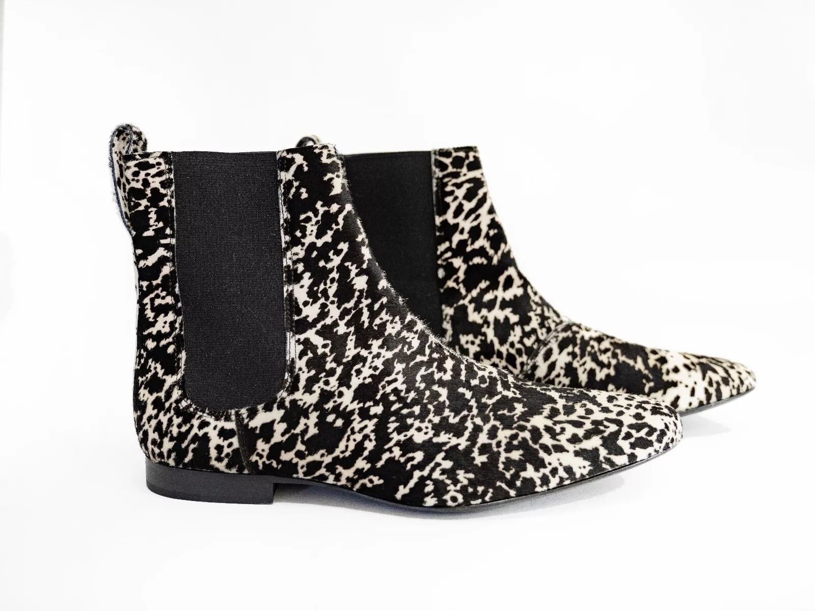 Burberry Burberry Prorsum Ponyhair Leather Black Animal Dress Boots Size US 7 / EU 40 - 4 Thumbnail