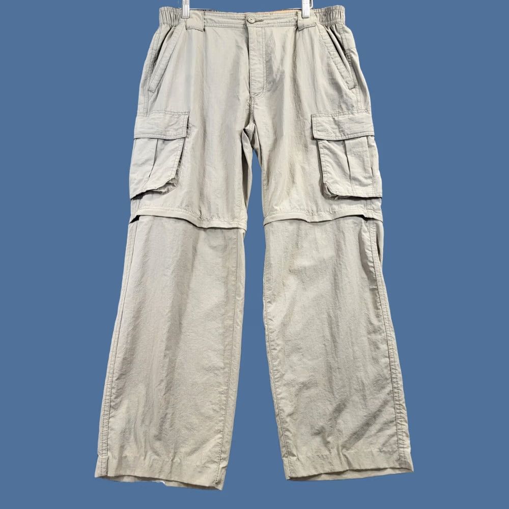 Field & Stream Pants Mens 34x27 Beige Cargo Convertible Hiking Outdoors Pockets, Men's