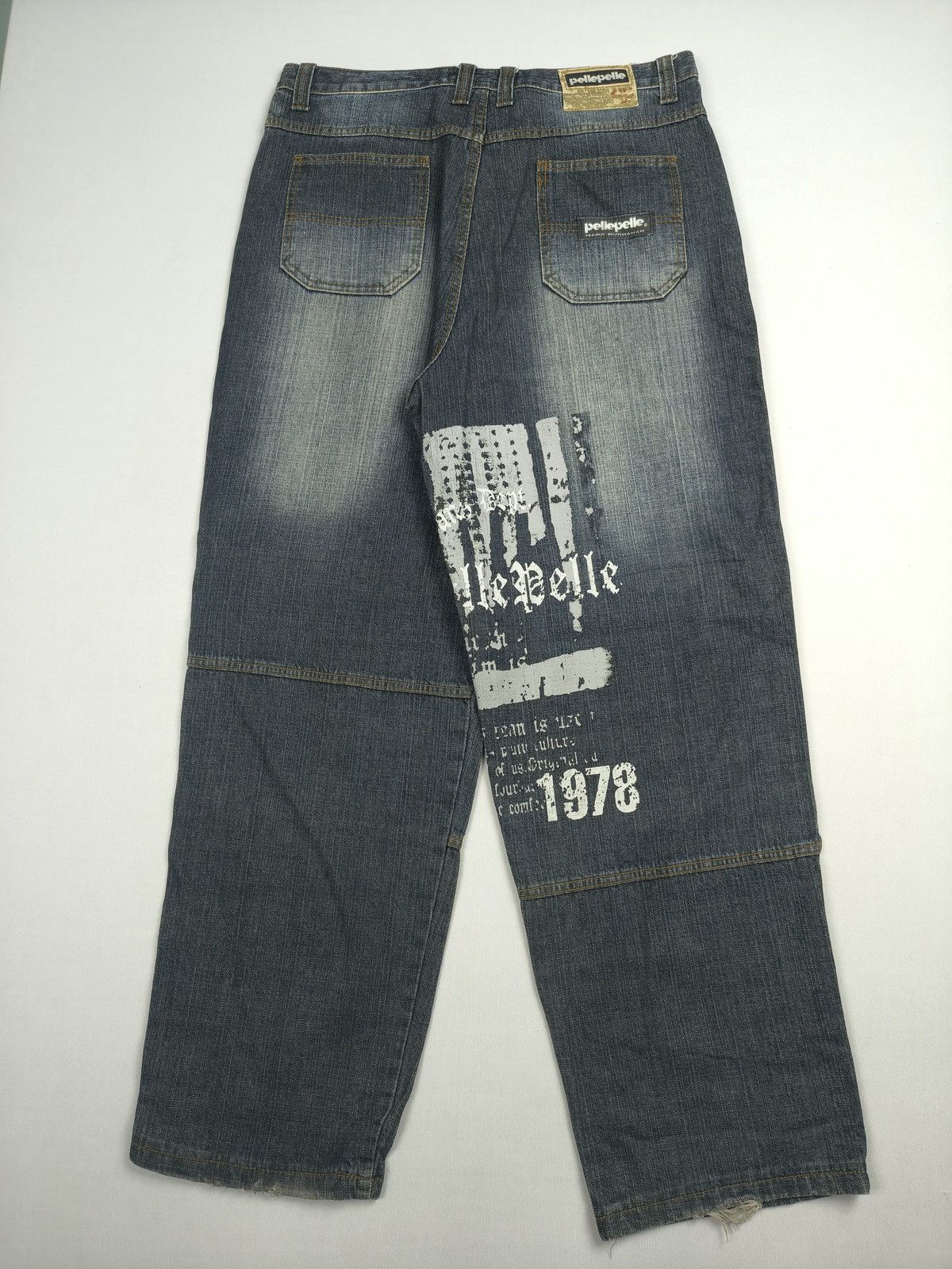 Pelle Pelle Pelle Pelle Crazy Graphic Y2K Baggy Jeans (066) Size US 36 / EU 52 - 2 Thumbnail