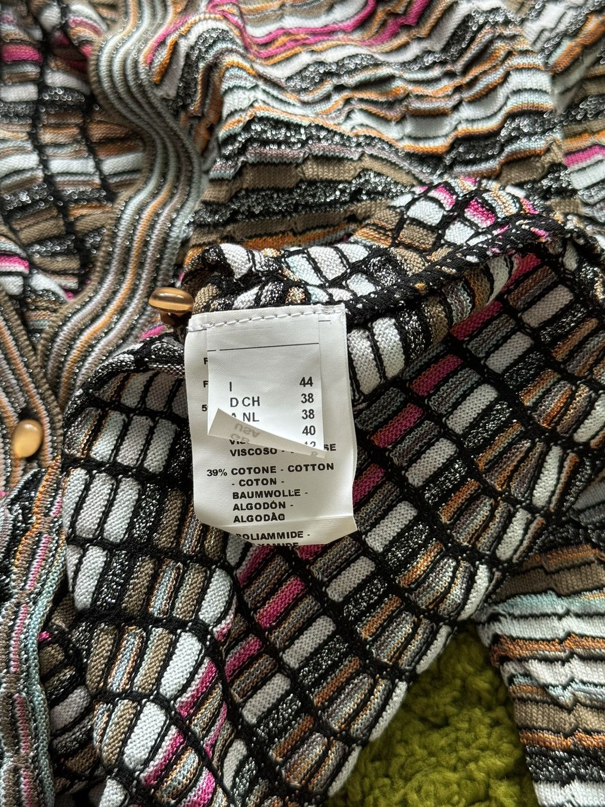 Designer × Missoni Missoni avant garde coloured cardigan sweater Size M / US 6-8 / IT 42-44 - 6 Thumbnail