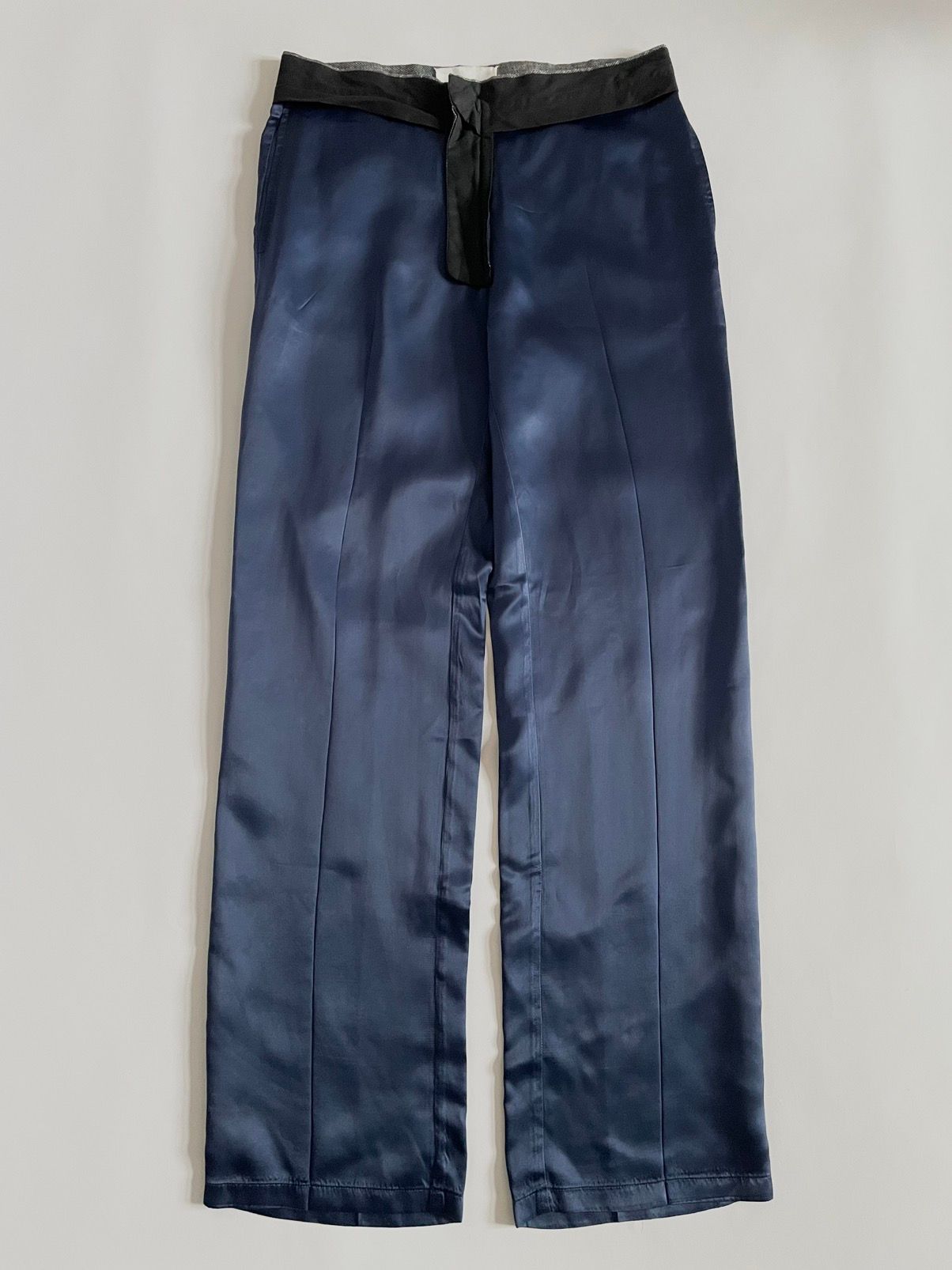 Pre-owned Maison Margiela Martin Margiela Ss05 Inside Out Cupro Pants In Blue