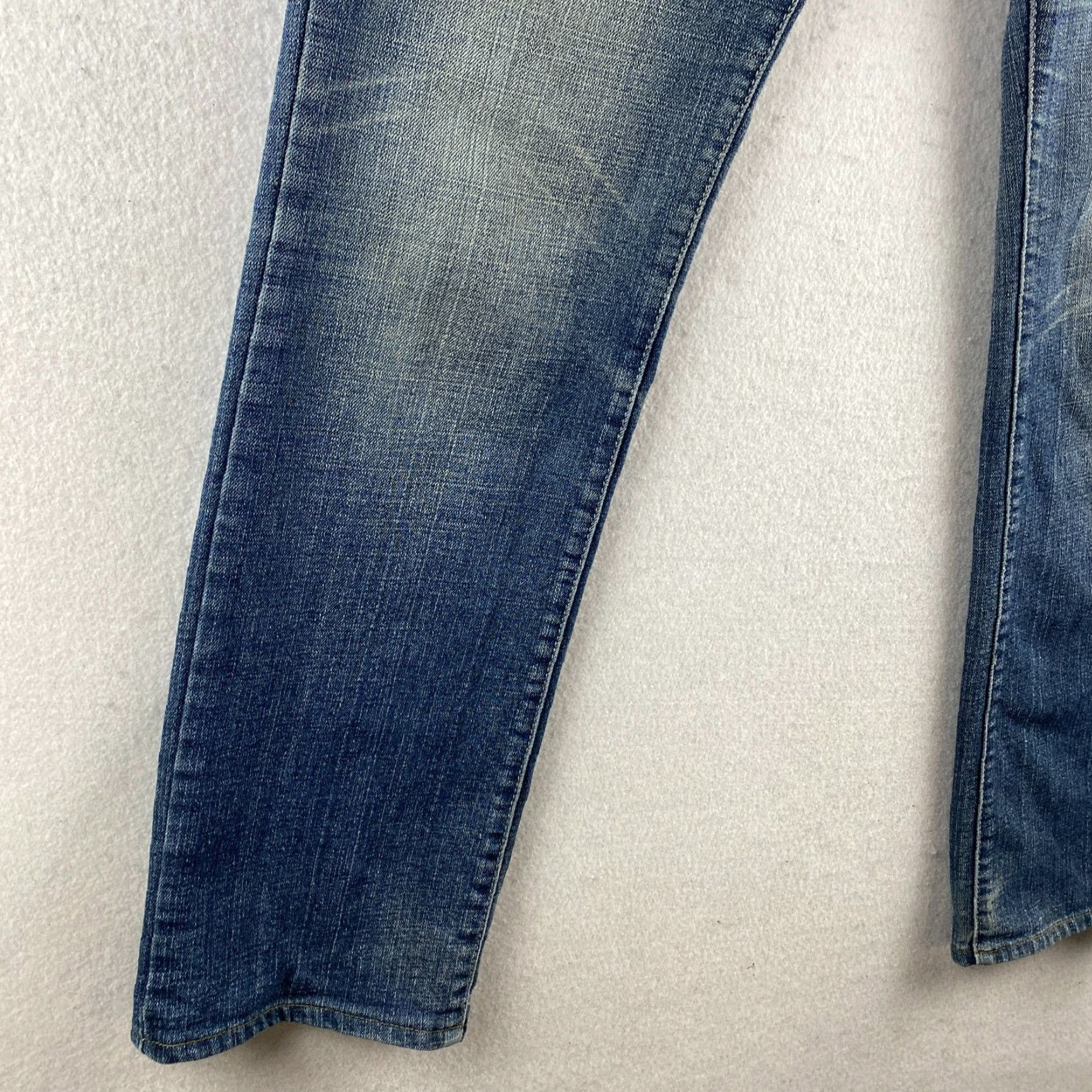 7 For All Mankind 7 For All Mankind Jeans Womens 29 Blue Low-Rise Distressed Rip Denim USA Made Size 29" - 5 Thumbnail