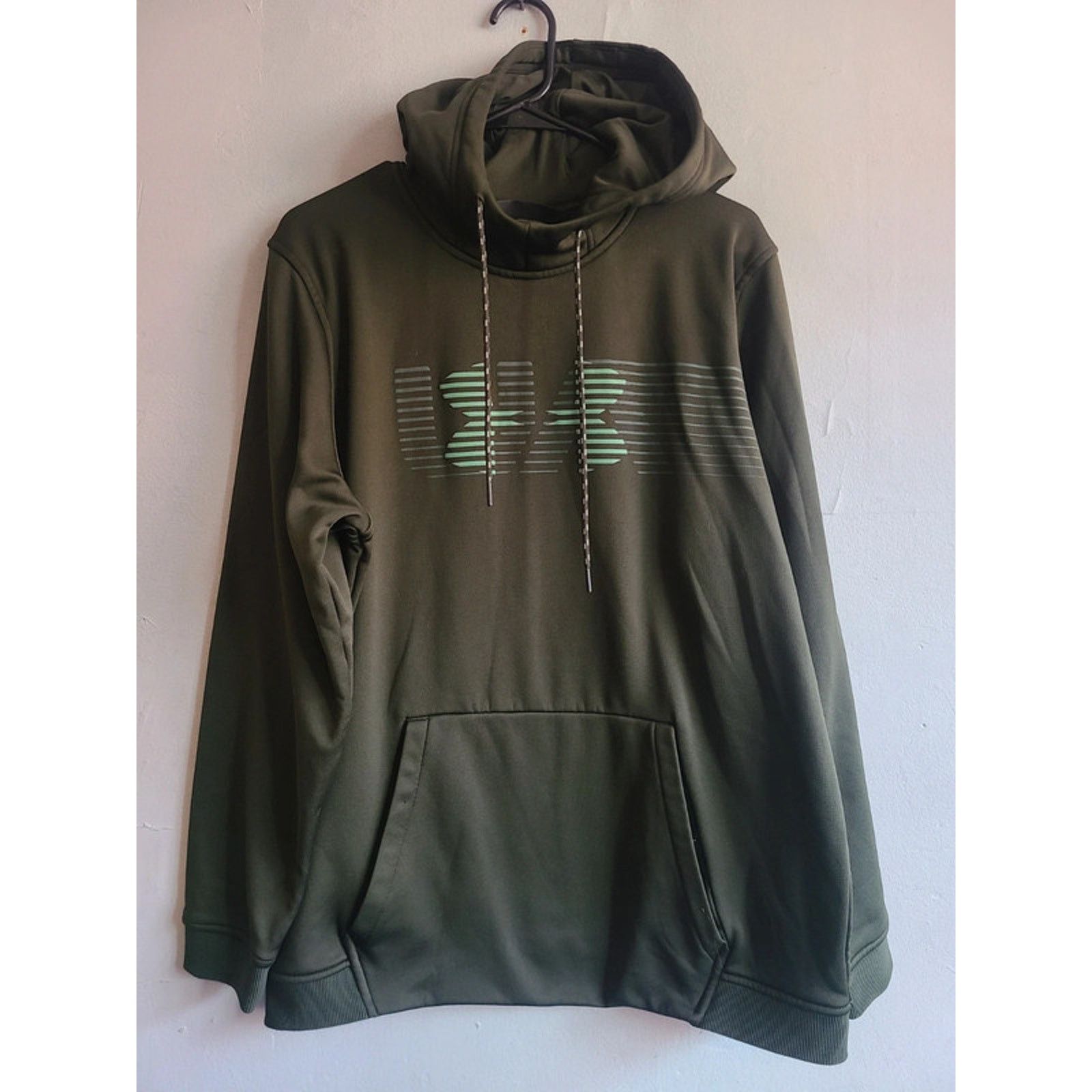 Under Armour Men's XL unisex Under Armour spectrum green hoodie Size US XL / EU 56 / 4 - 1 Thumbnail
