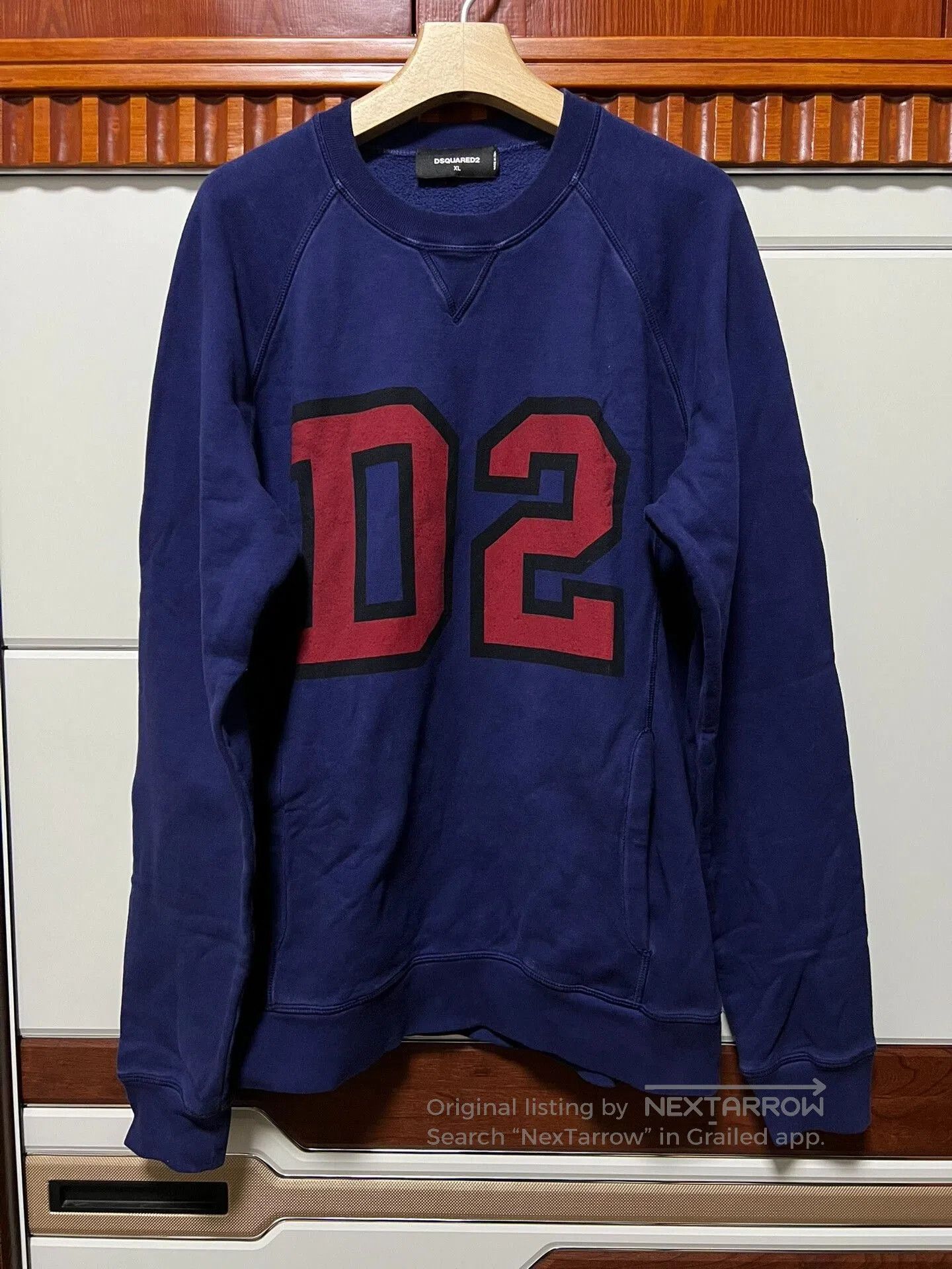Dsquared2 DSQUARED2 Washed Blue Fleece Sweatshirt. Size US XL / EU 56 / 4 - 1 Thumbnail