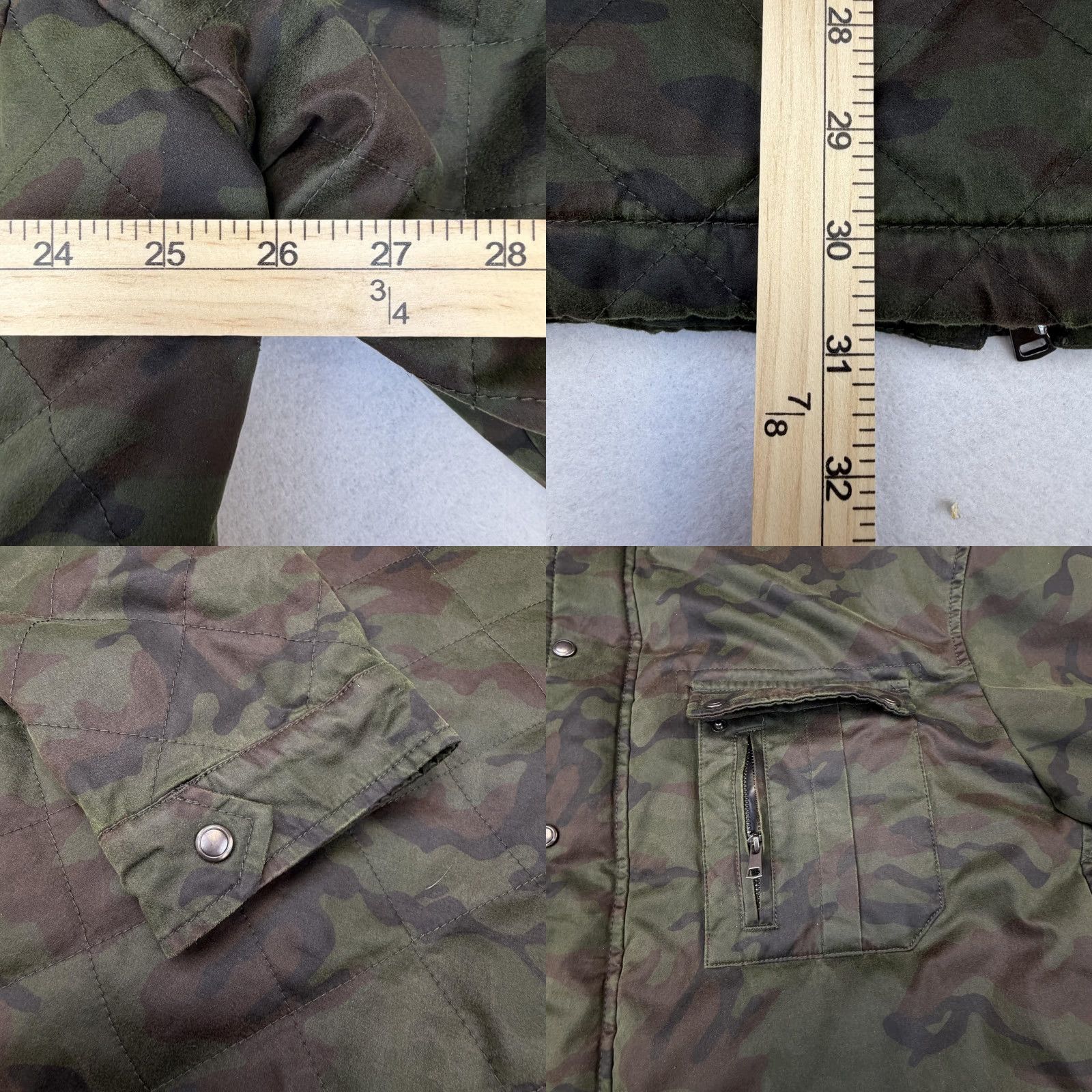 johnnie-O johnnie-O Jacket Mens XL Green Camo Quilted Full Zip Field Coburn JMJK2070 Size US XL / EU 56 / 4 - 8 Thumbnail