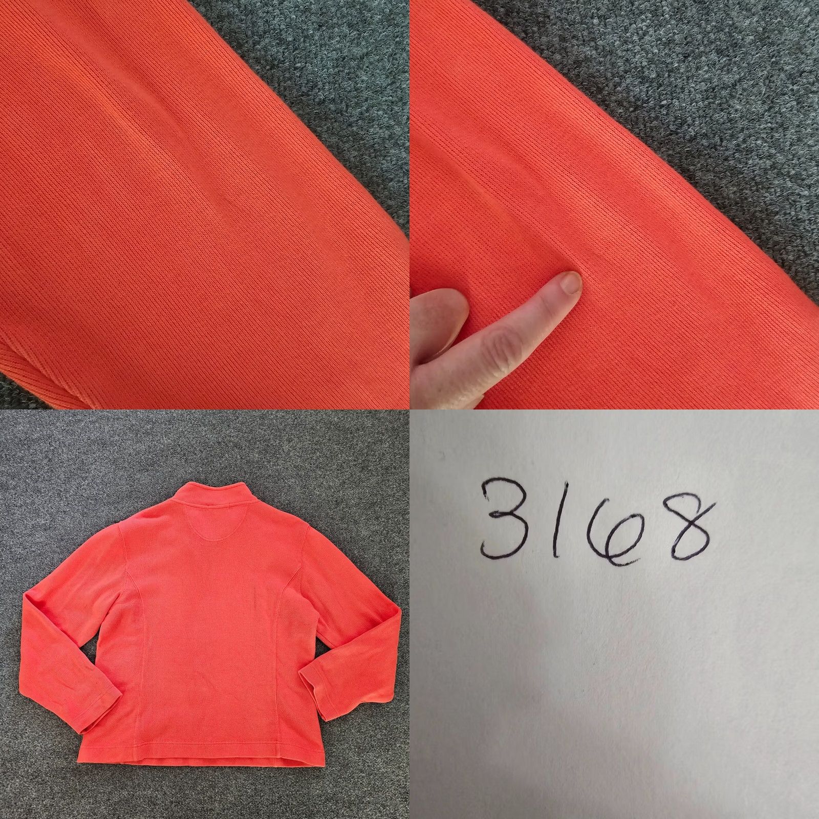 Vintage Fresh Produce Sweater Pullover Womens Medium Orange 1/4 Zip Long Sleeve Casual Size M / US 6-8 / IT 42-44 - 8 Thumbnail