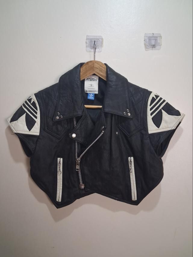 Adidas × Jeremy Scott Rare adidas x jeremy scott leather jacket Size S / US 4 / IT 40 - 1 Thumbnail