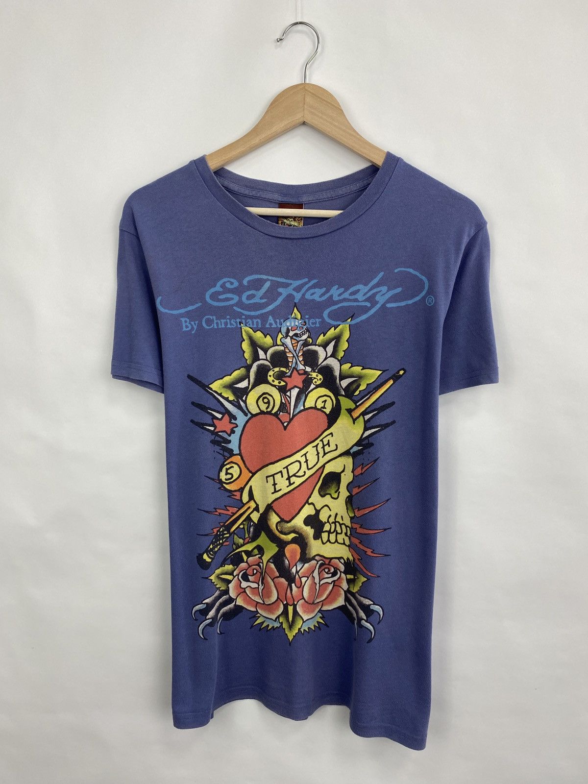 Christian Audigier 🇺🇸 Vintage Y2K ED Hardy Christian Audigier T-Shirt Made USA Size US L / EU 52-54 / 3 - 3 Thumbnail