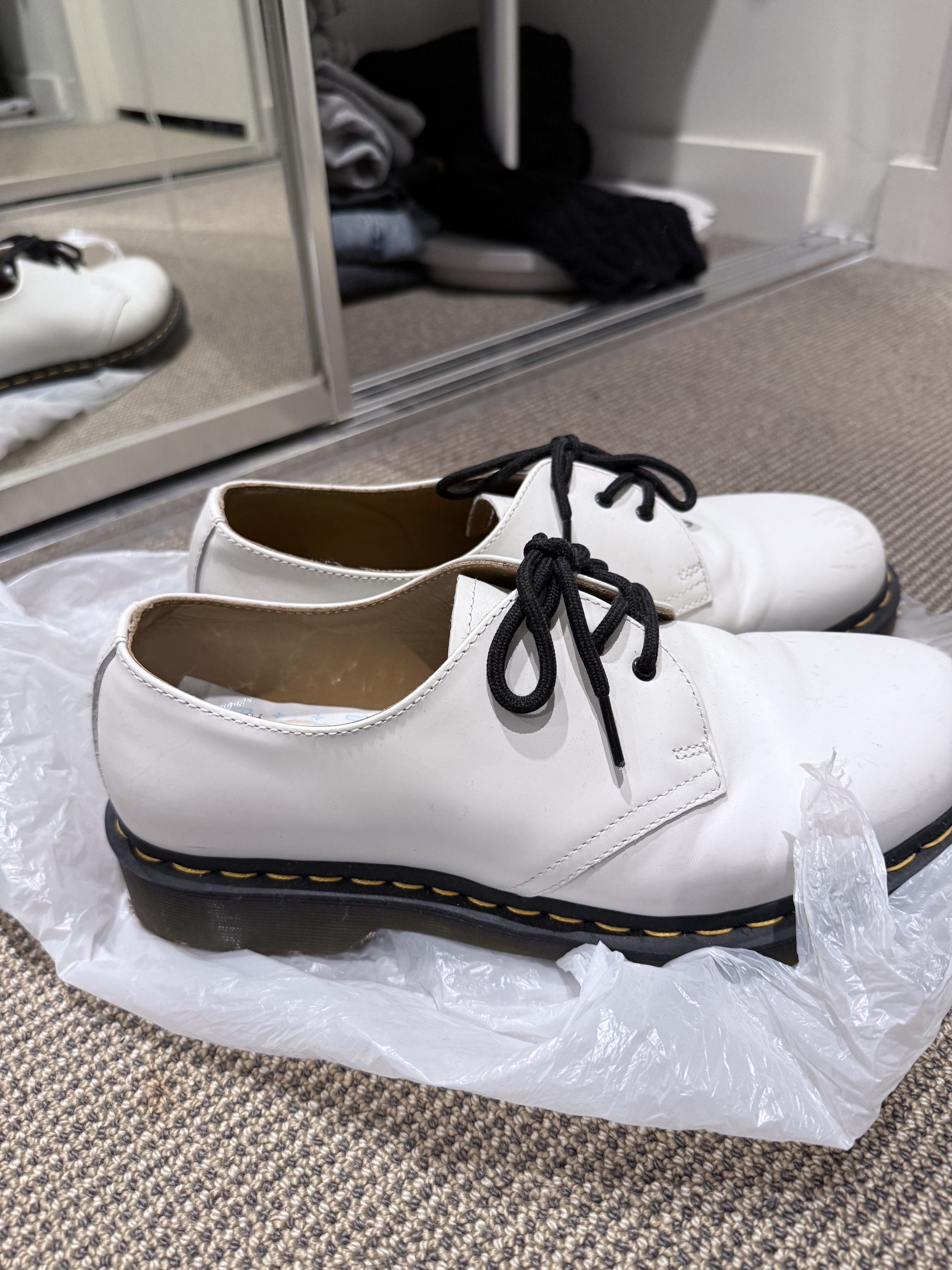 Dr. Martens Dr. Martens 1461 3-Eye Shoes - White Size US 10 / EU 43 - 2 Thumbnail