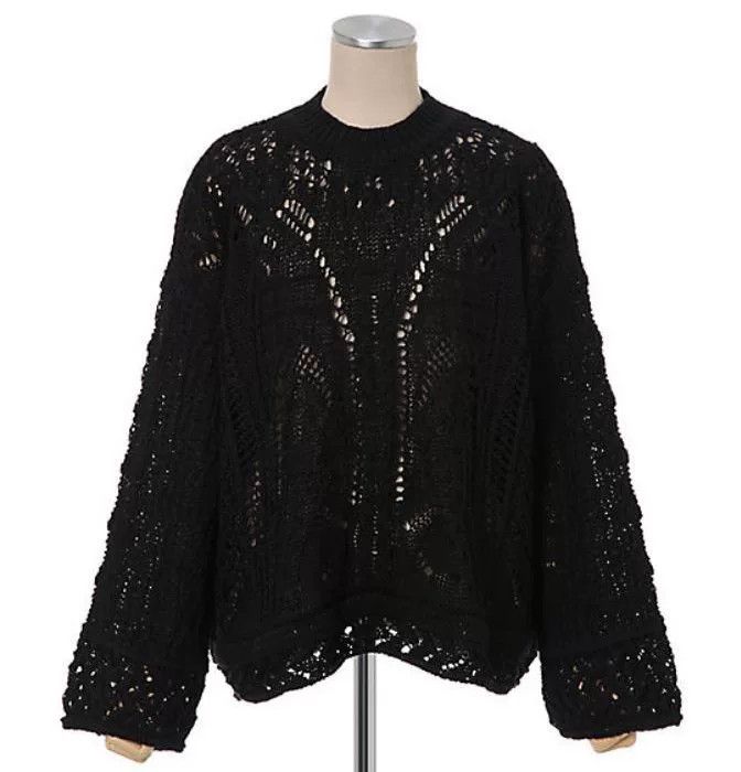 Other Mame Kurogouchi Black Lace Cardigan Size M / US 6-8 / IT 42-44 - 1 Thumbnail