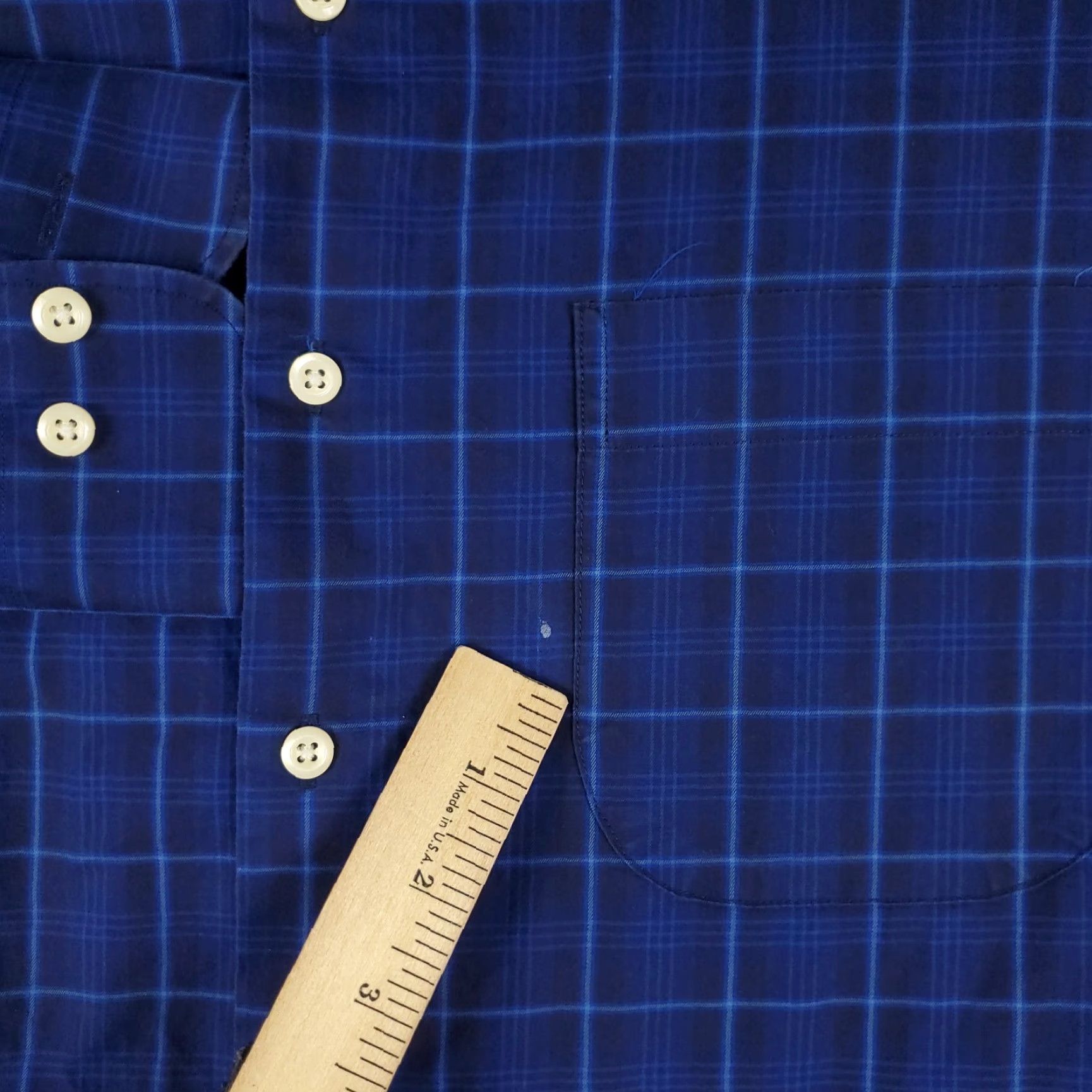 Peter Millar Peter Millar Shirt Mens Large Blue Plaid Button-Up Long Sleeve Casual Dress? Size US L / EU 52-54 / 3 - 3 Thumbnail