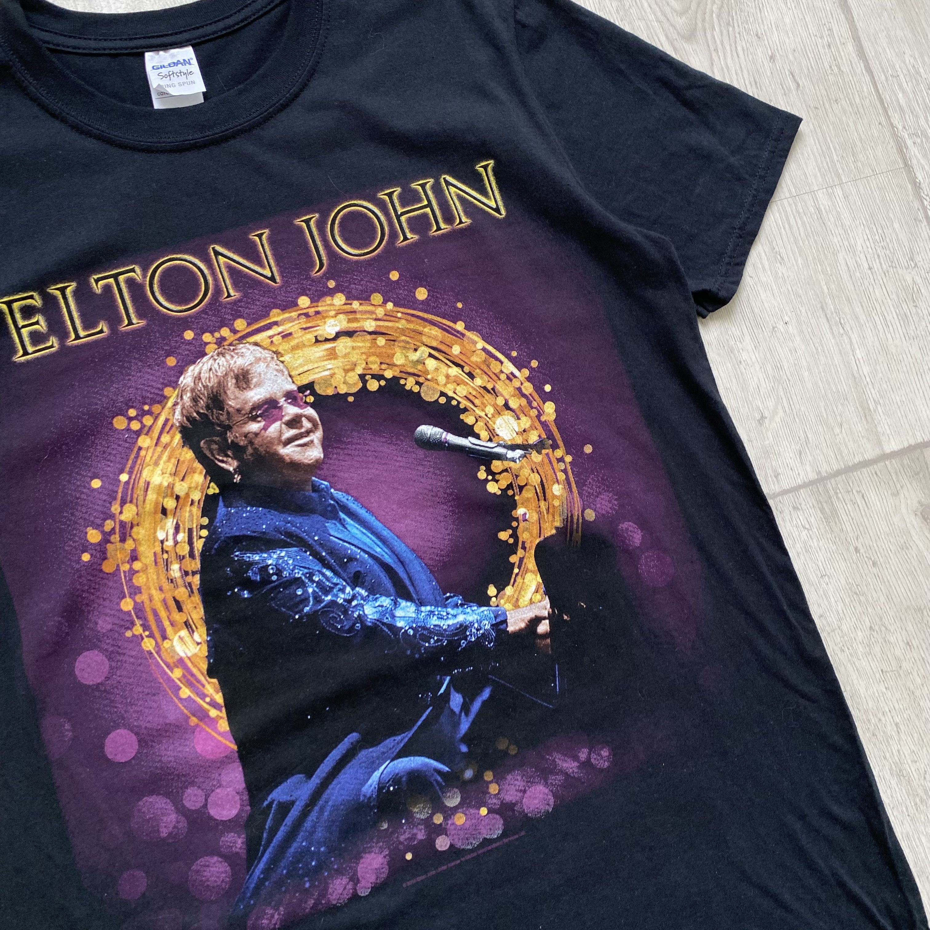 Band Tees 💎 Elton John World Tour tee streetwear Y2K T-Shirt Size US M / EU 48-50 / 2 - 6 Thumbnail