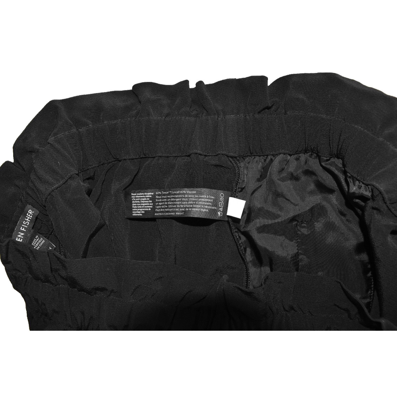 Eileen Fisher EILEEN FISHER Black Tencel Elasticized Waist Pants Size M Size 32" / US 10 / IT 46 - 4 Thumbnail