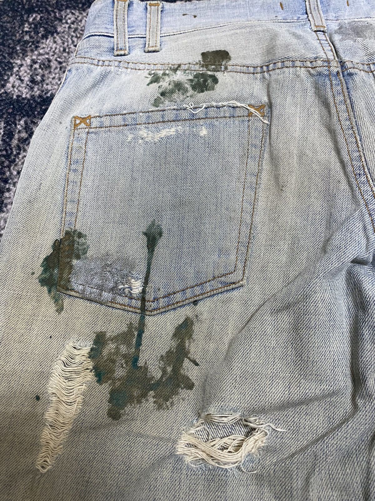 Dolce & Gabbana Vtg Dolce & Gabbana Distressed Painted Jeans Size US 35 - 6 Thumbnail