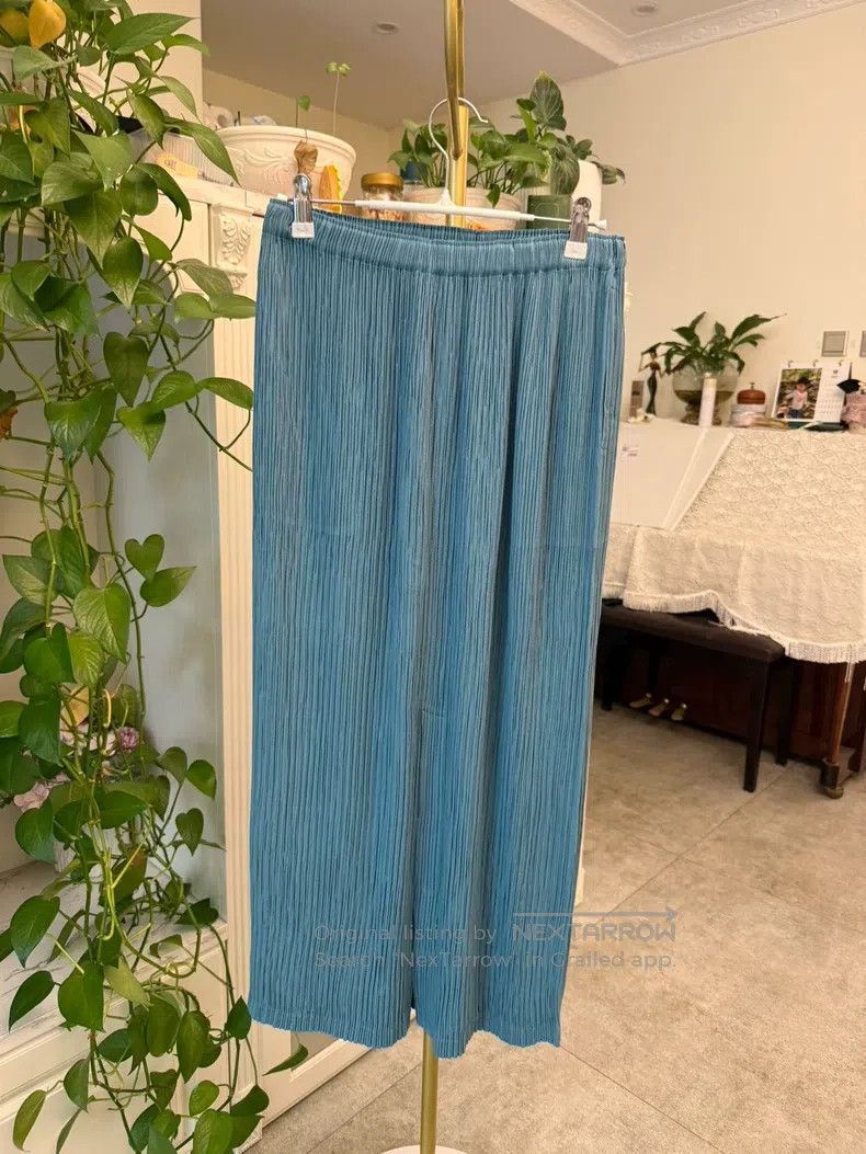 Issey Miyake Issey Miyake Main Line Toothpick Blue Midi Skirt Size 25" / US 0 / IT 36 - 3 Thumbnail