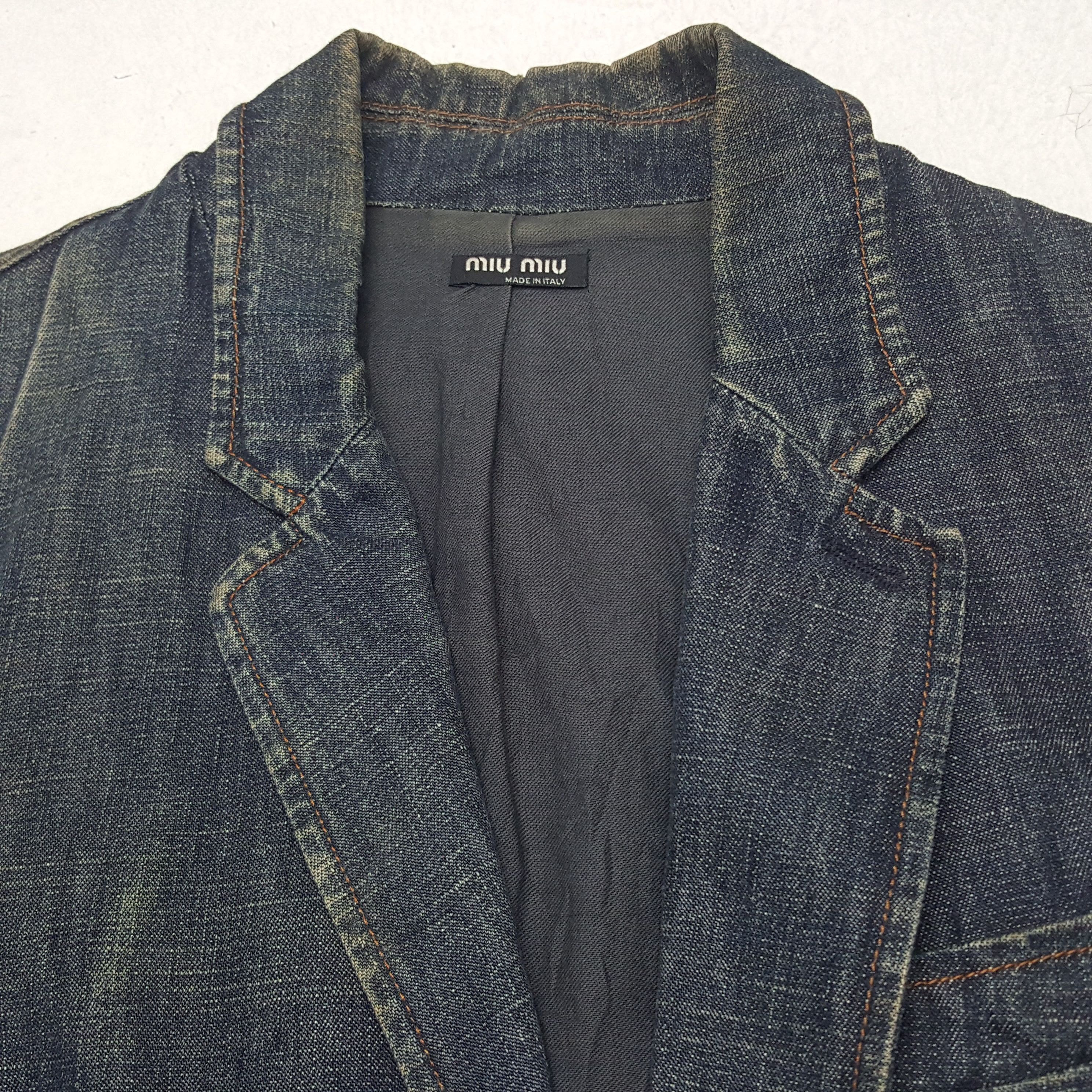 Miu Miu × Vintage Vintage Miu Miu Italian Brand Denim Jacket Size US XS / EU 42 / 0 - 4 Thumbnail