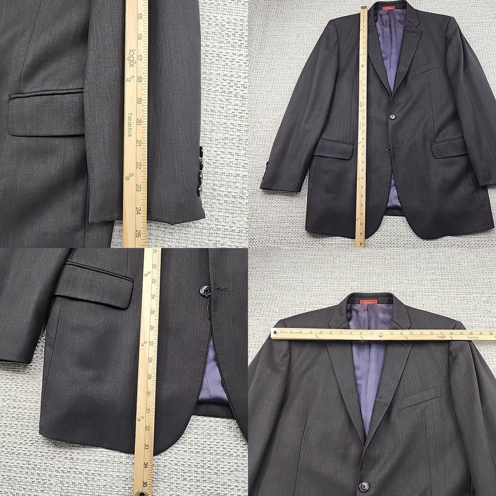 Ermenegildo Zegna Ermenegildo Zegna Blazer Mens 44L Wool Red Saks Fifth Avenue Italy USA Made Size 44R - 8 Thumbnail