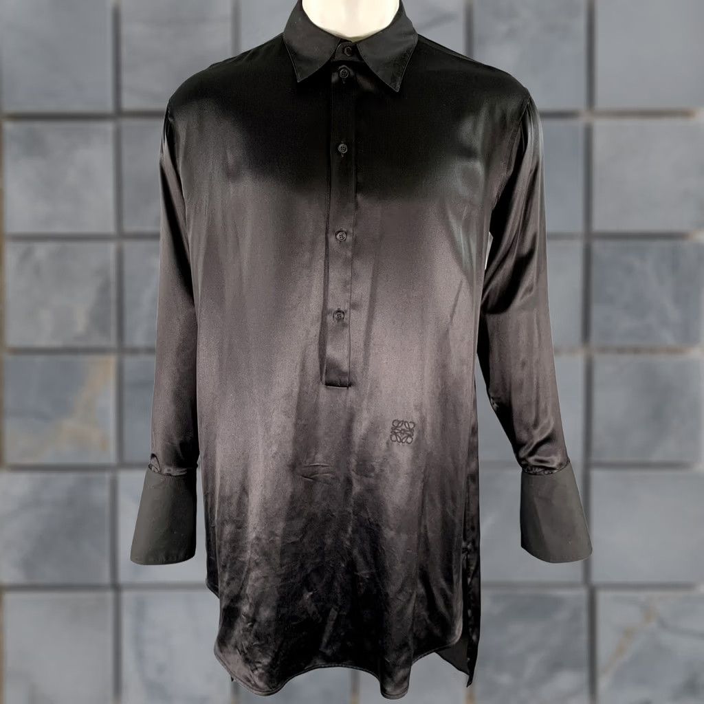 Loewe LOEWE Black Silk Tunic Long Sleeve Shirt S Mens Size US S / EU 44-46 / 1 - 1 Thumbnail
