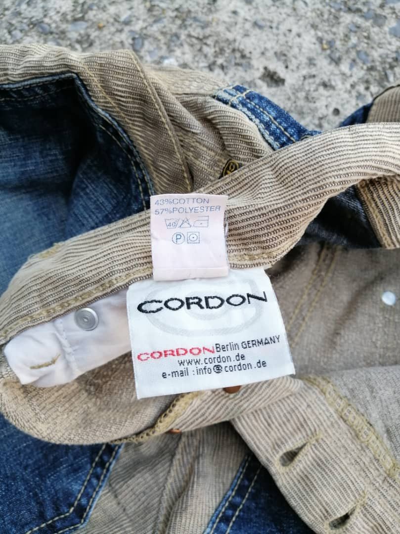 Designer Cordon Corduroy Denim Double Knee Pants Size US 31 - 8 Thumbnail
