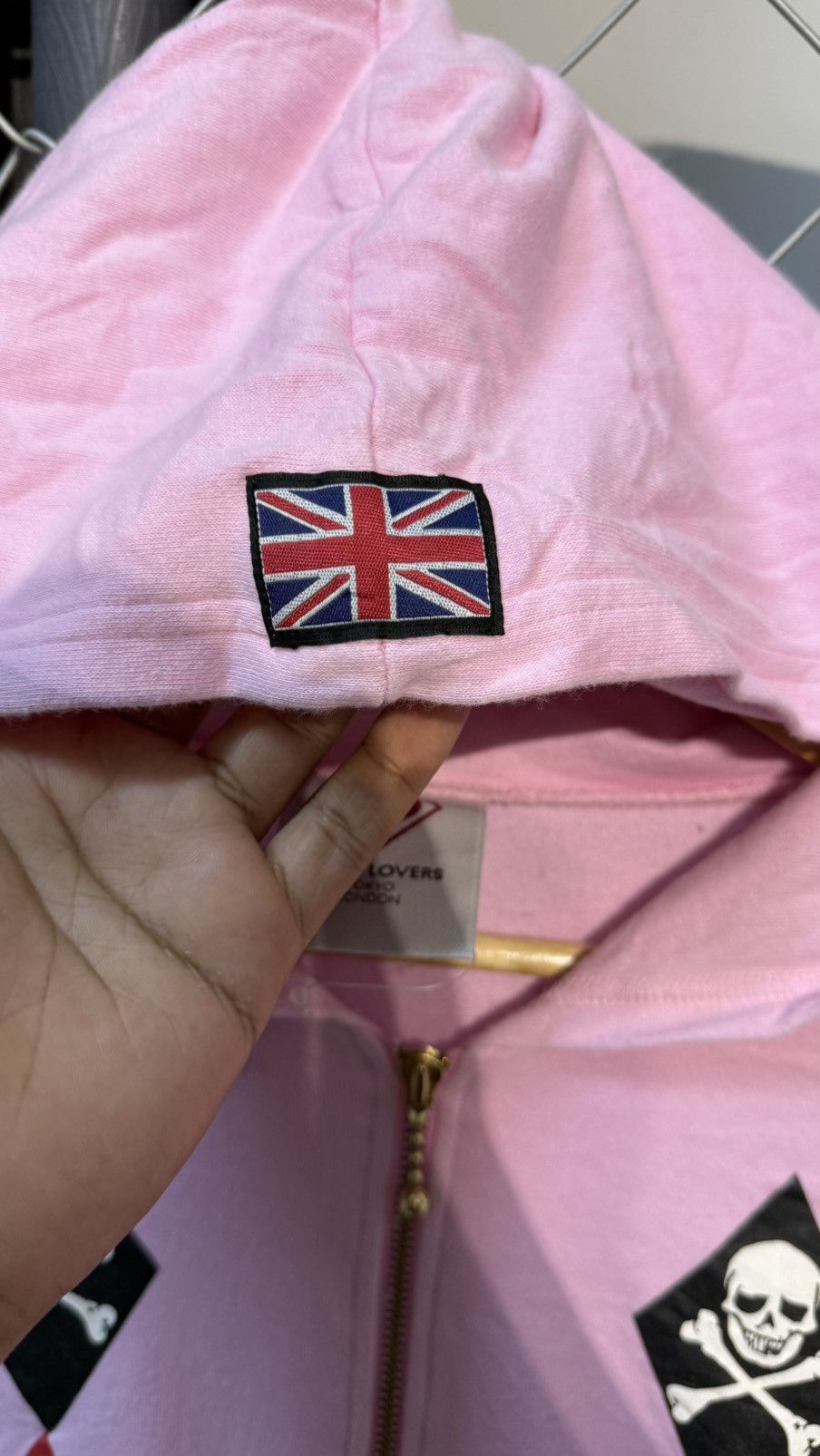 Japanese Brand PUNK SUPER LOVER HOODIE CROP SKULL POKER CARD PINK Size US S / EU 44-46 / 1 - 6 Thumbnail