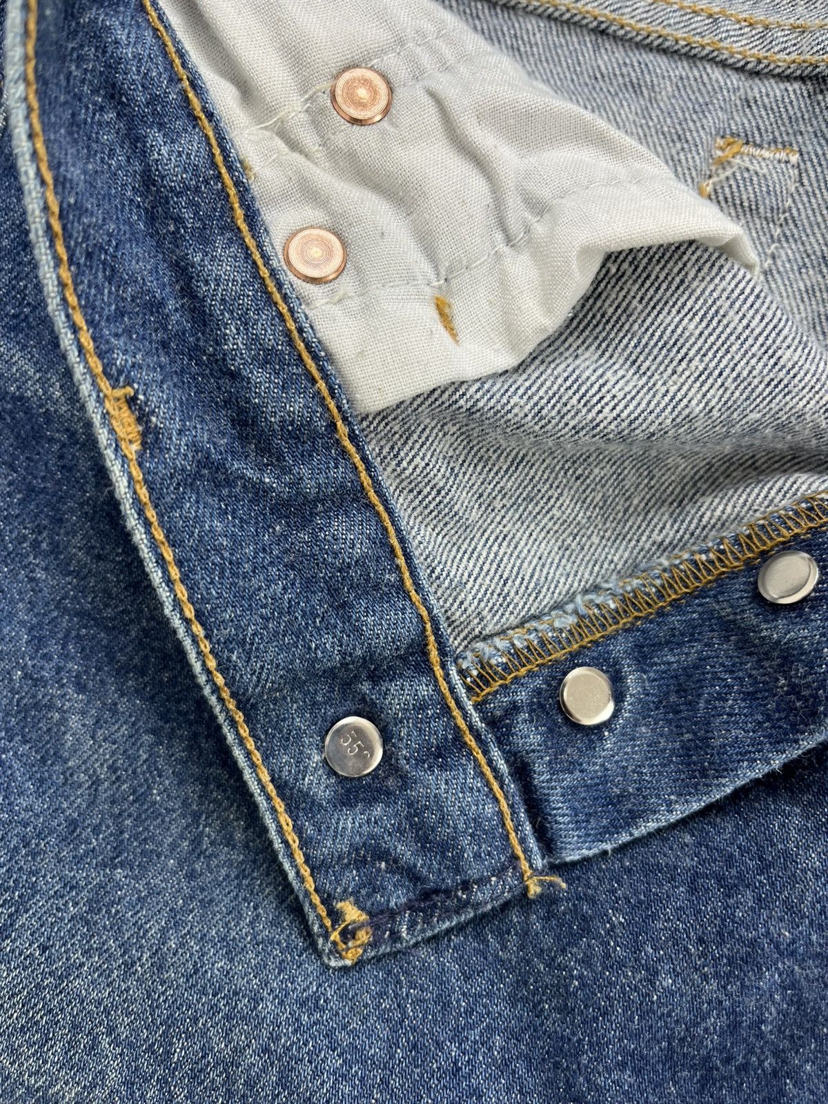 Levi's Vintage Clothing 🇺🇸1990s Vintage Levis 501XX 30x36 Straight Leg Blue Jeans Size US 30 / EU 46 - 10 Thumbnail