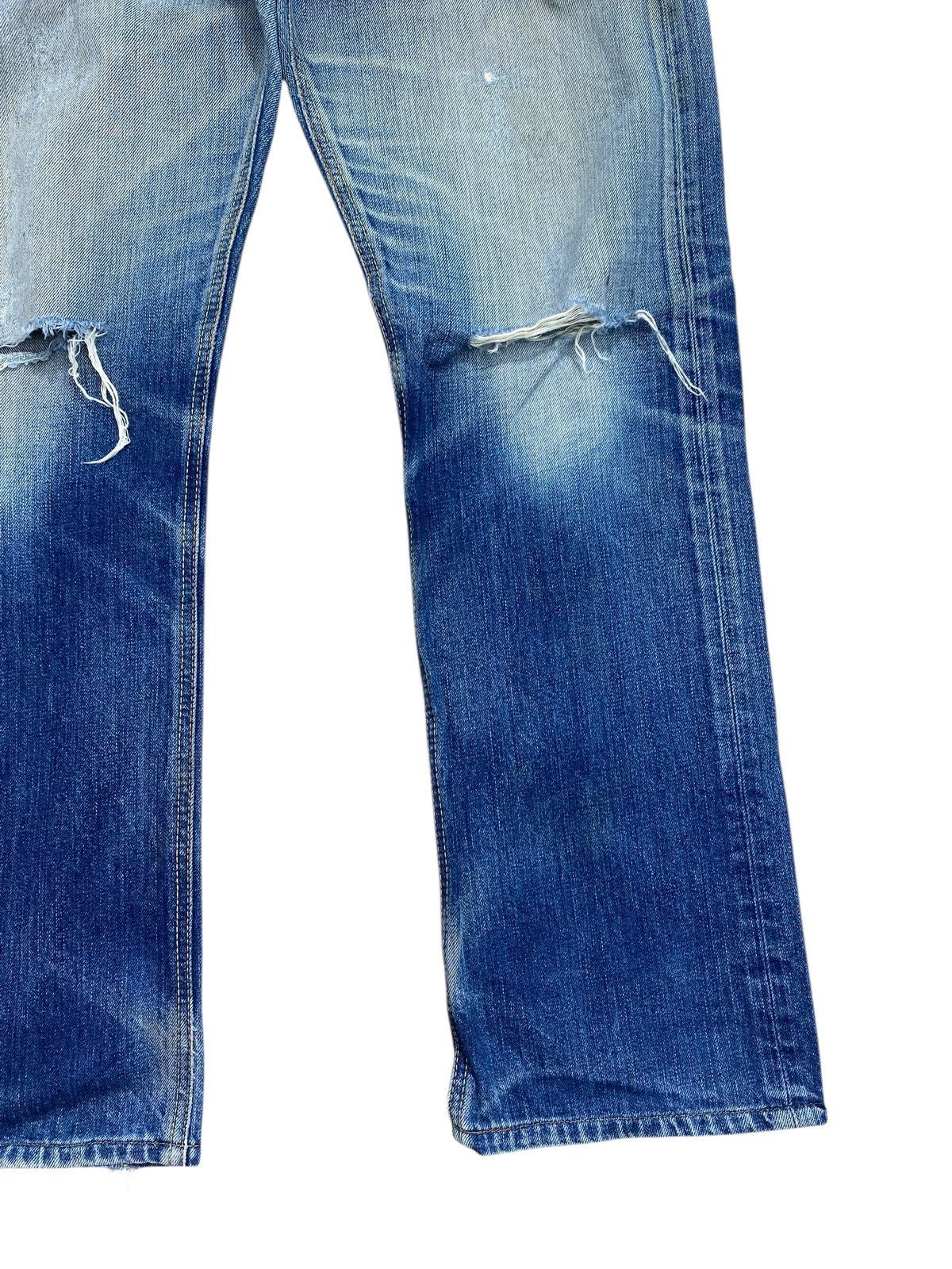 Edwin Edwin Whiskers Ripped Style Straight Cut Jeans Size US 32 / EU 48 - 6 Thumbnail