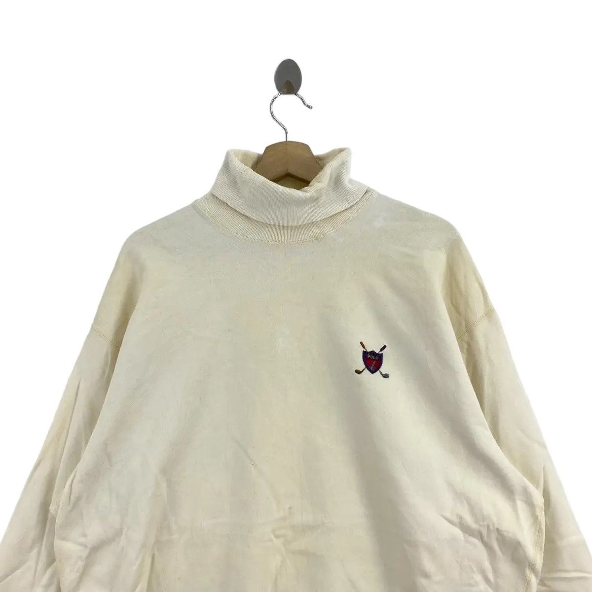 Polo Ralph Lauren Vtg 90’ POLO RALPH LAUREN Cookie Turtle Neck Sweatshirt Logo Size US L / EU 52-54 / 3 - 4 Thumbnail