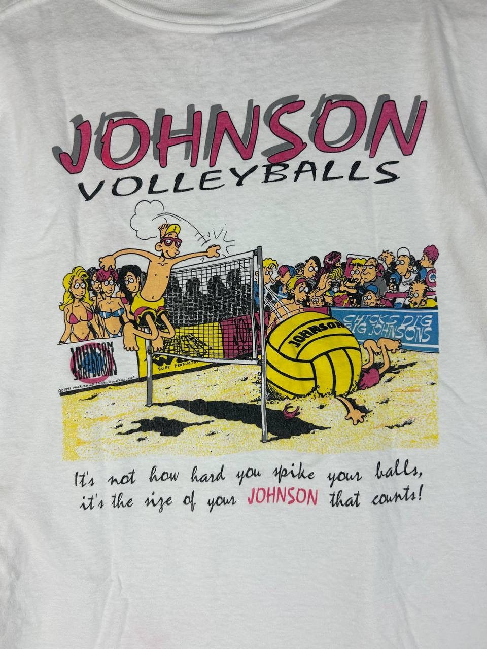 Vintage Vintage 90s Big Johnson Volleyball T-Shirt – Sexy Girl Size US XL / EU 56 / 4 - 3 Thumbnail