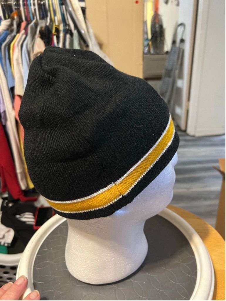 NFL Men's NFL Team Apparel Pittsburgh Steelers Black Beanie Size ONE SIZE - 4 Thumbnail