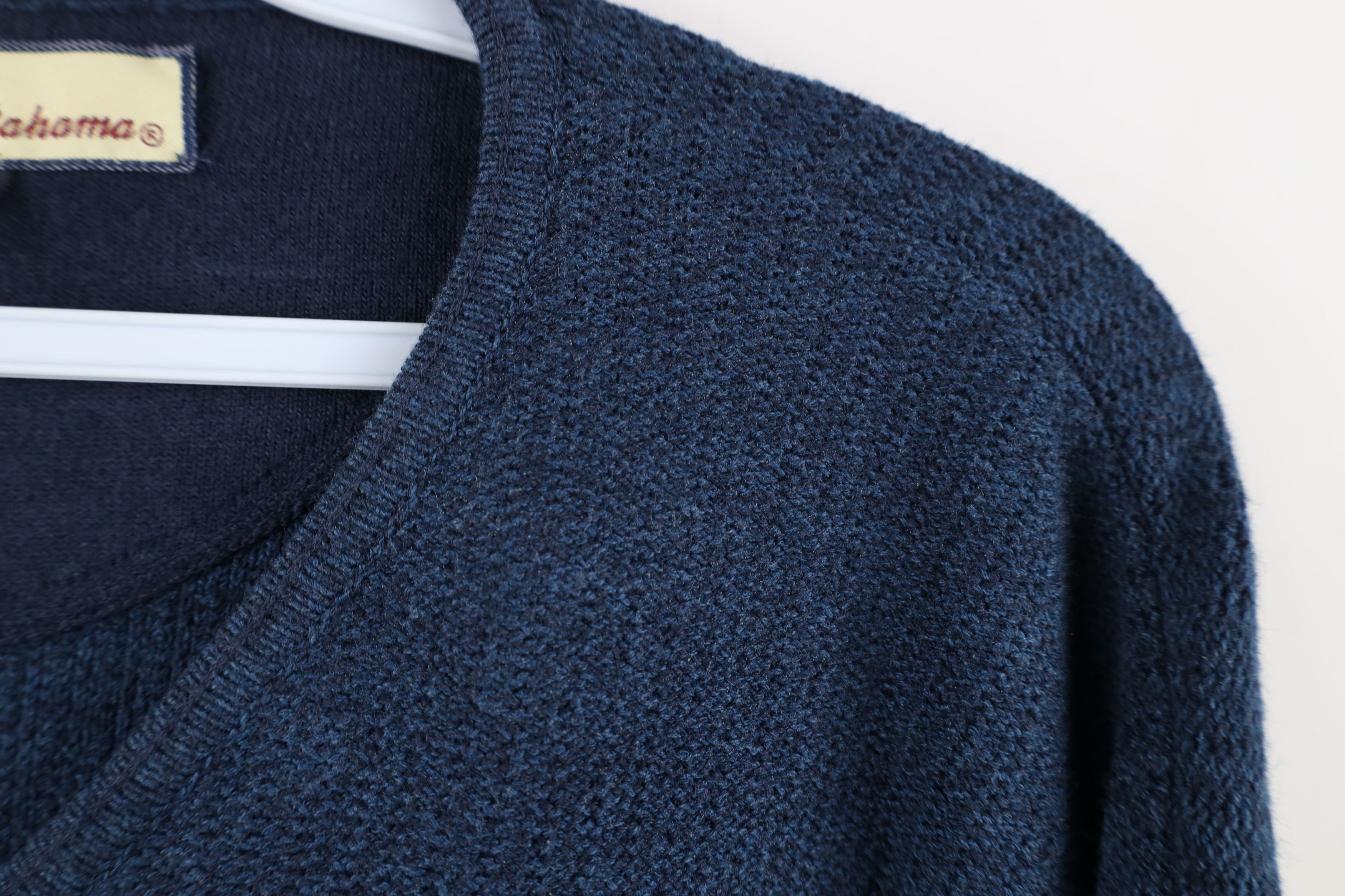 Tommy Bahama Vintage Tommy Bahama Blend Thermal Knit V-Neck Sweater Blue Size US XL / EU 56 / 4 - 4 Thumbnail