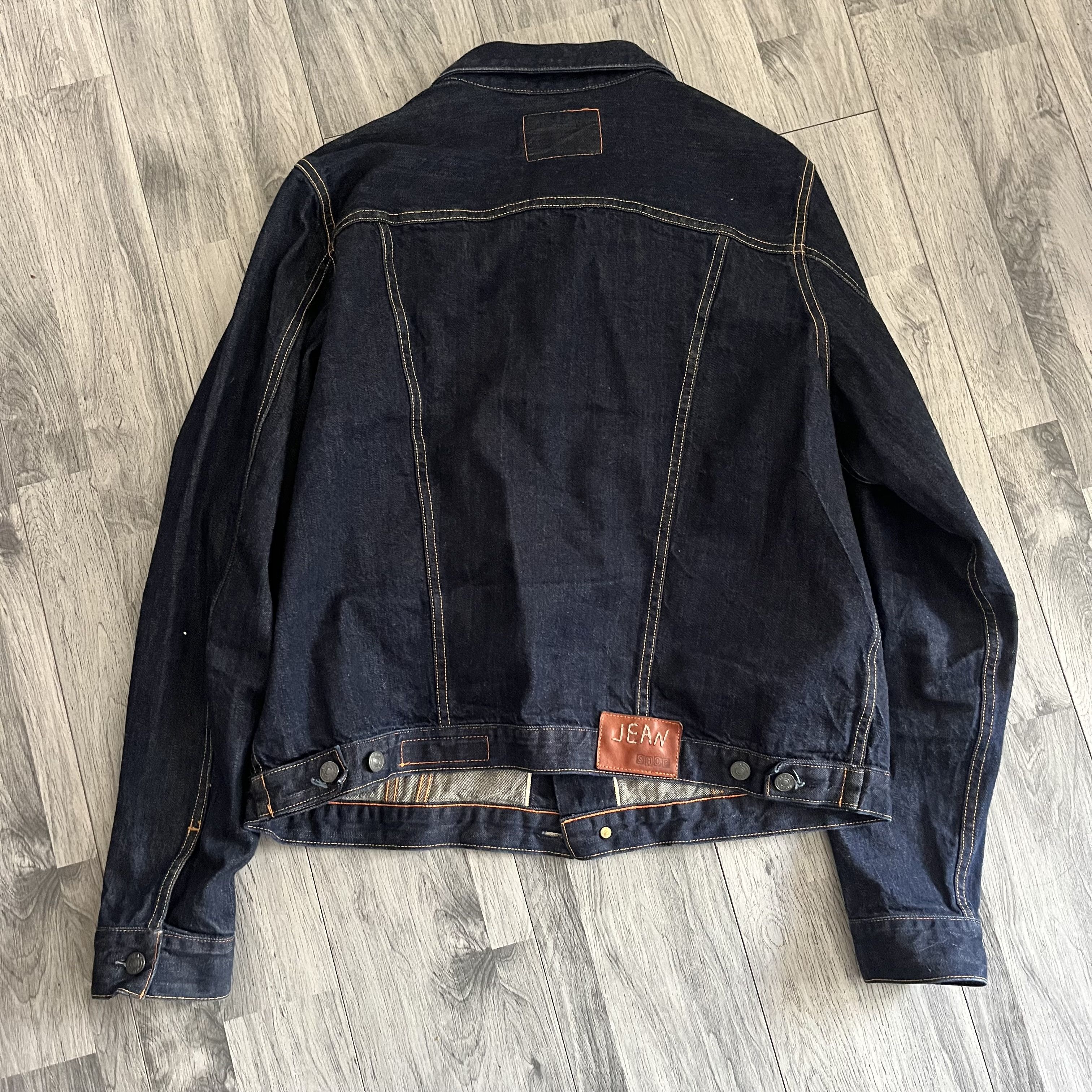Jean Shop JEAN SHOP - RAW DENIM SELVEDGE TYPE III JACKET MADE IN USA Size US XL / EU 56 / 4 - 7 Thumbnail