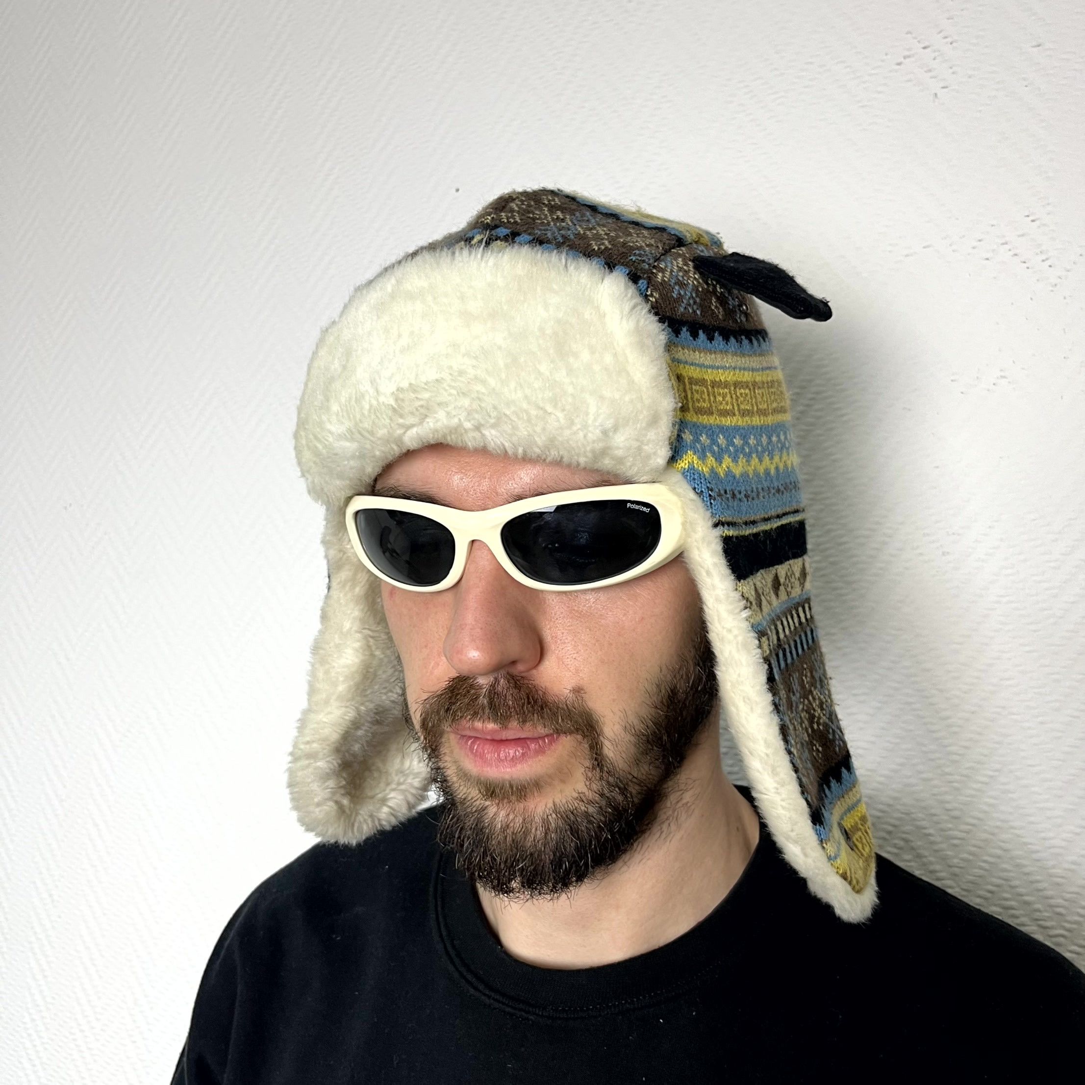 Element Element Trapper Hat Faux Fur Nordic Knit Ear Flap Winter Cap Size ONE SIZE - 8 Thumbnail