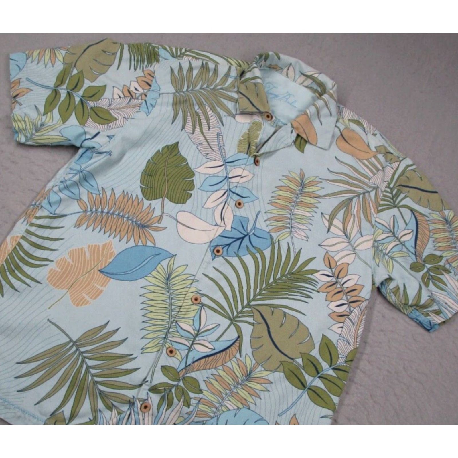 Tommy Bahama Vintage Tommy Bahama Shirt Mens Large Blue Silk Blend Button Up Hawaiian Camp Shirt Size US L / EU 52-54 / 3 - 2 Thumbnail