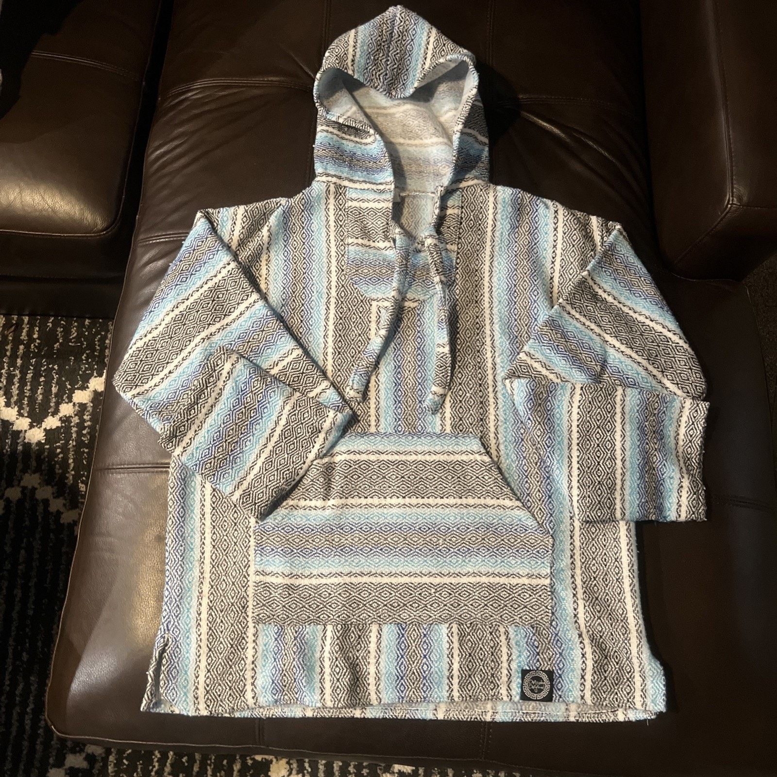 & Other Stories Orizaba Original Pullover Men L blue/white/aqua striped Baja Size US L / EU 52-54 / 3 - 1 Thumbnail
