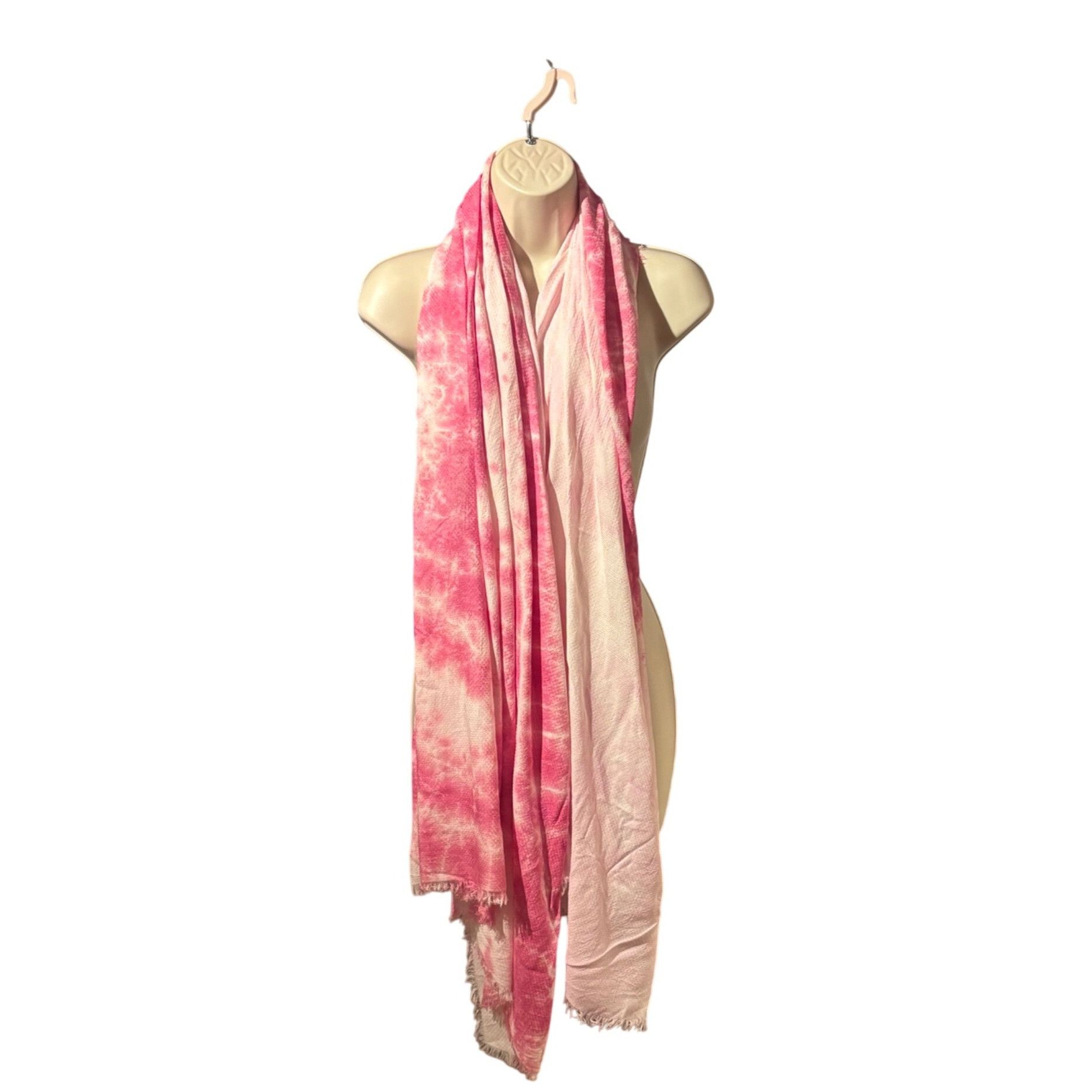 Steve Madden Steve Madden Two-Tone Tie-Dyed Scarf, OS, PInk Size ONE SIZE - 8 Thumbnail