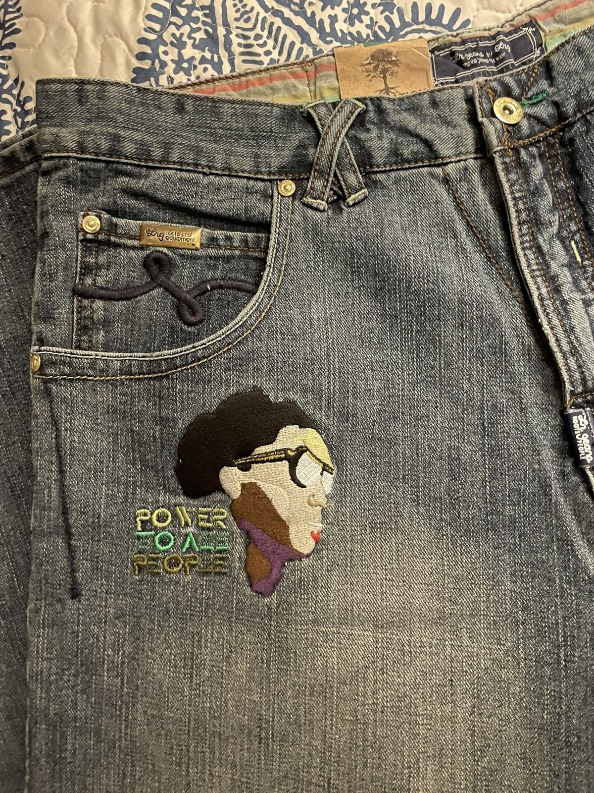 LRG × Vintage New LR Geans Size 36x34 Jeans LRG Embroidered Pockets Baggy Size US 36 / EU 52 - 4 Thumbnail