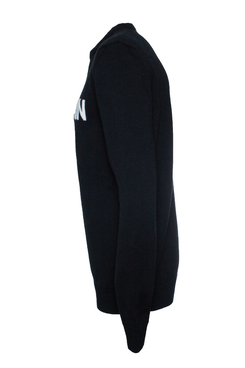 Balmain Balmain, Logo merino knit jumper in black Size US L / EU 52-54 / 3 - 4 Thumbnail
