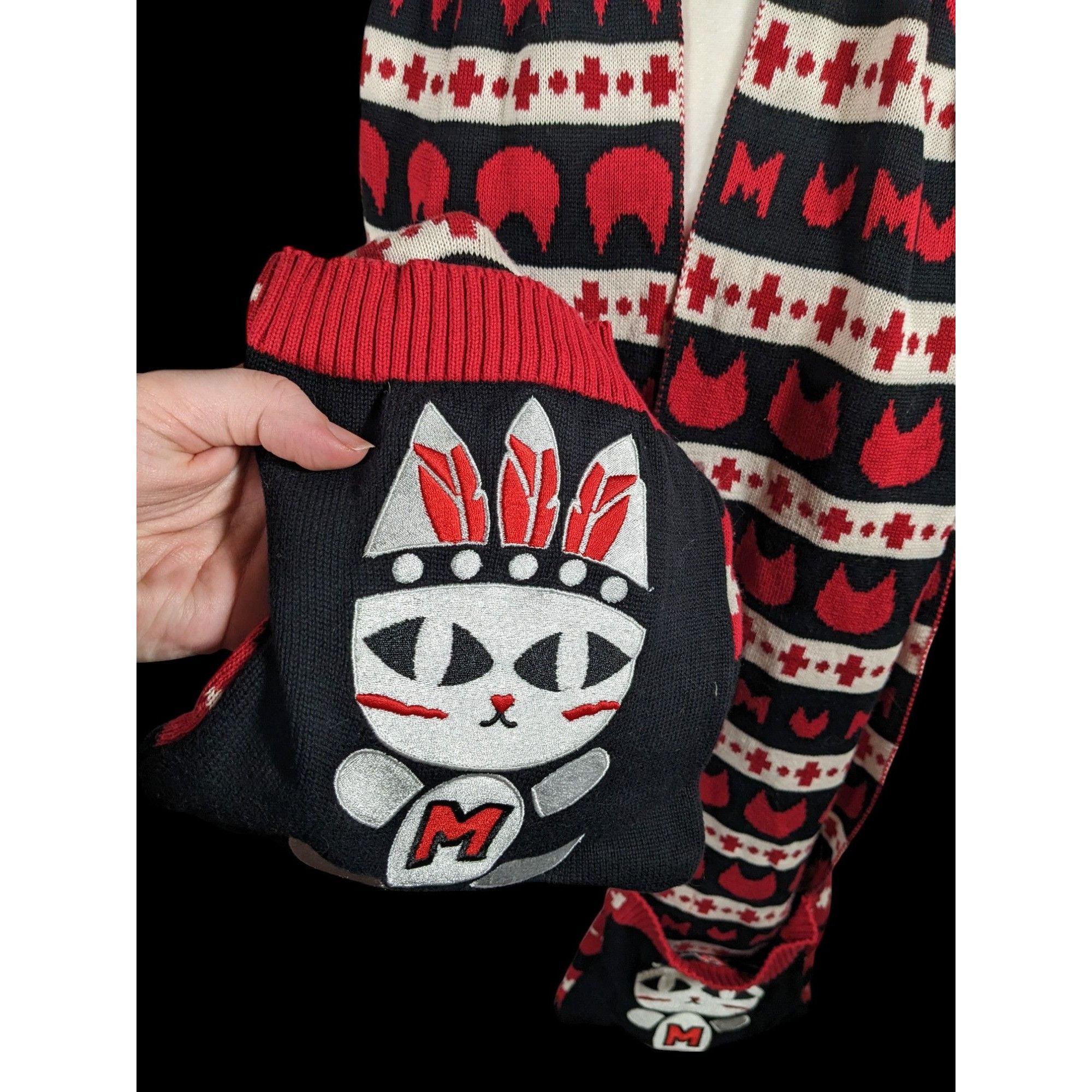 Other Azona A02 Black And Red Reversible Cat Scarf With Pockets Size ONE SIZE - 4 Thumbnail