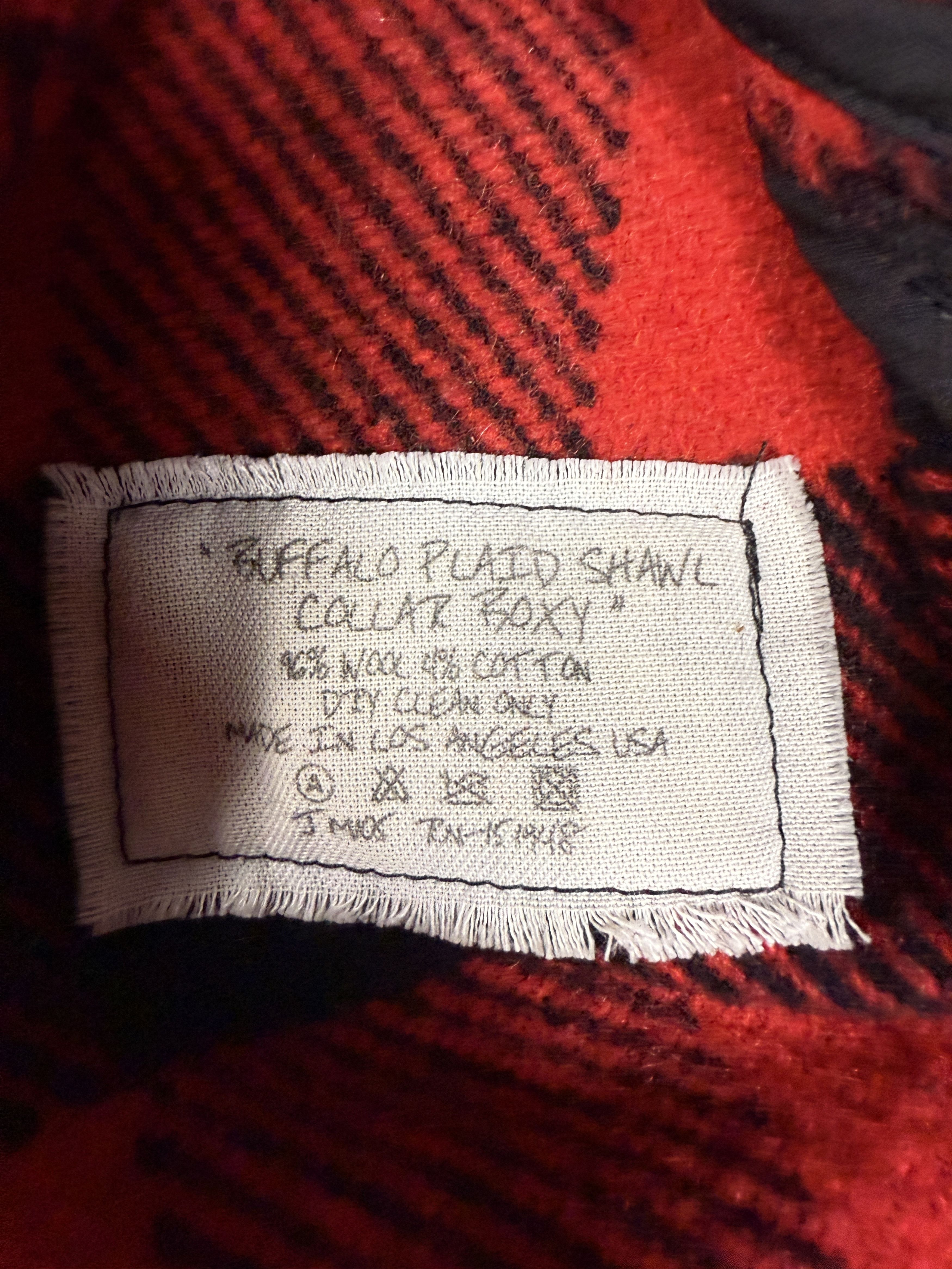 Greg Lauren $1375 Greg Lauren Buffalo Plaid Shawl Collar Box Jacket Size US L / EU 52-54 / 3 - 9 Thumbnail