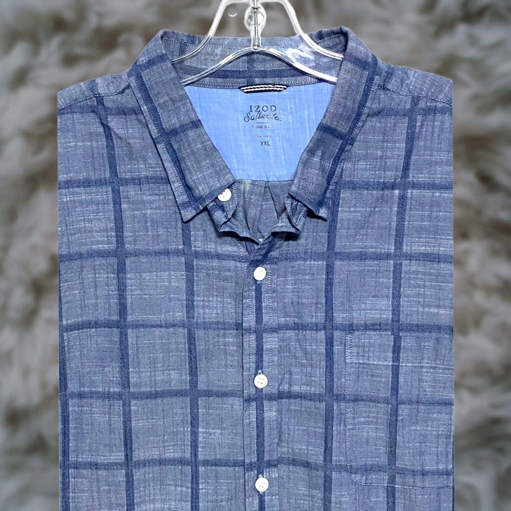 Izod Izod Button Shirt Men XXL Blue Saltwater Relaxed Classic Pocket Coastal Nautical Size US XXL / EU 58 / 5 - 1 Thumbnail