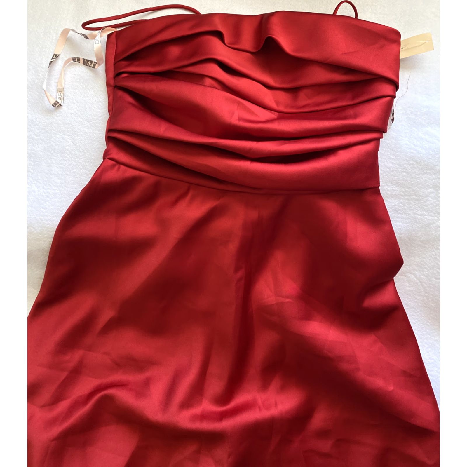 Vintage DeLaru by Sheila Yen Dress Sz 7/8 Red Long Formal Bridesmaid Prom / 21-29 Size ONE SIZE - 8 Thumbnail