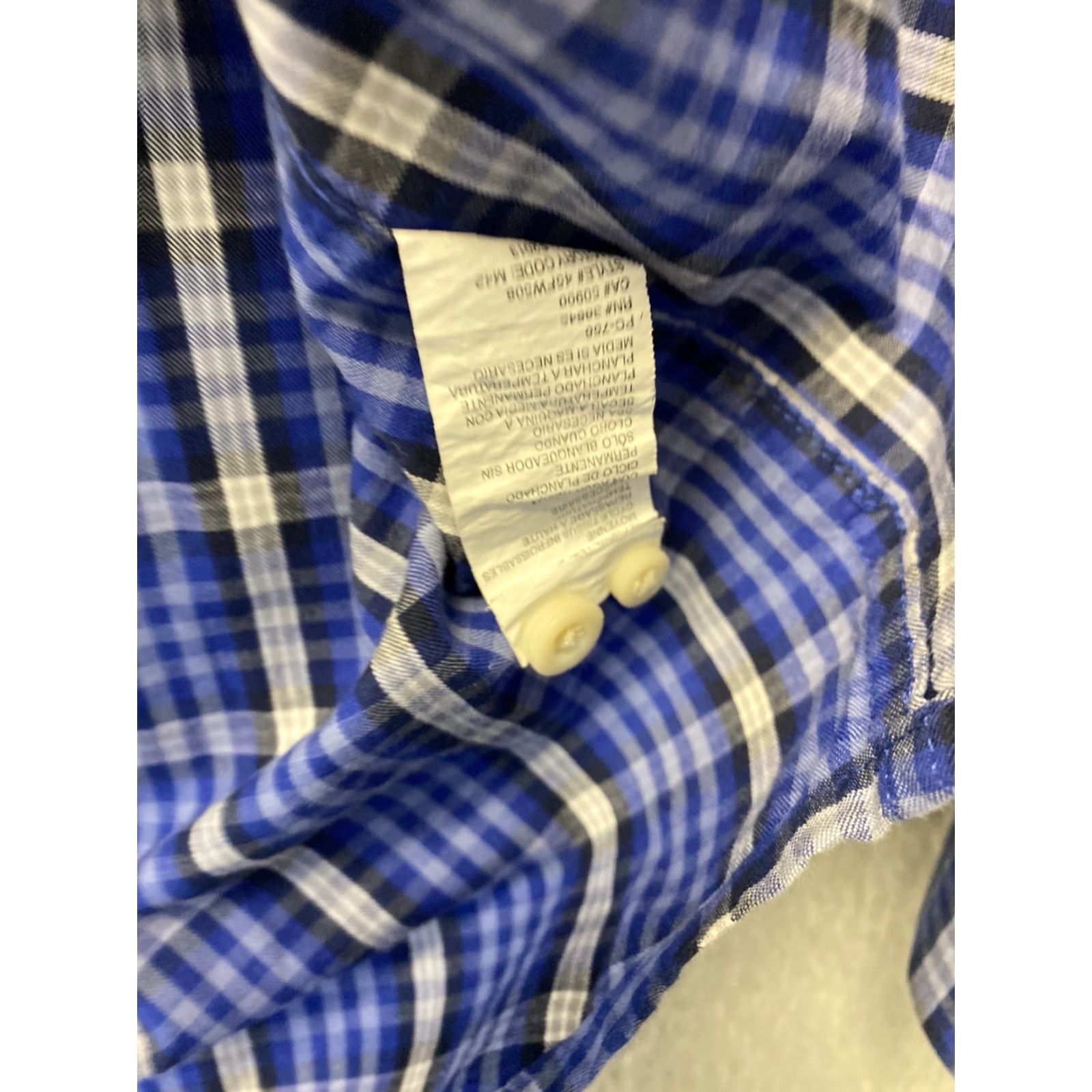 Izod VINTAGE Izod Shirt Mens Large Blue Plaid Oxford Cotton Spandex Casual Business Shirt Mens L Size US L / EU 52-54 / 3 - 7 Thumbnail