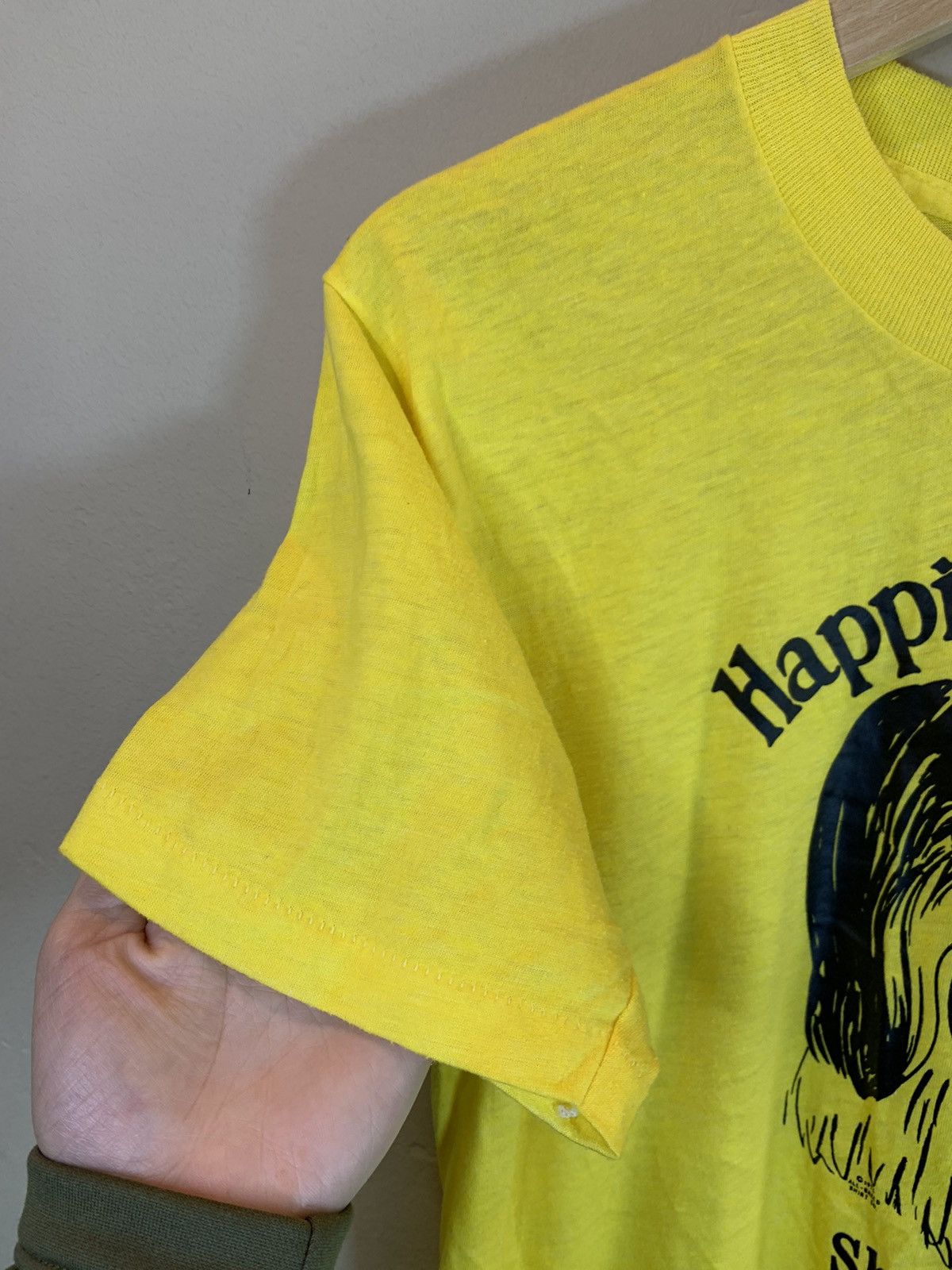 Vintage RARE Vintage 1975 Happiness Is A Shih Tzu Screen Stars Shirt Size US XL / EU 56 / 4 - 5 Thumbnail