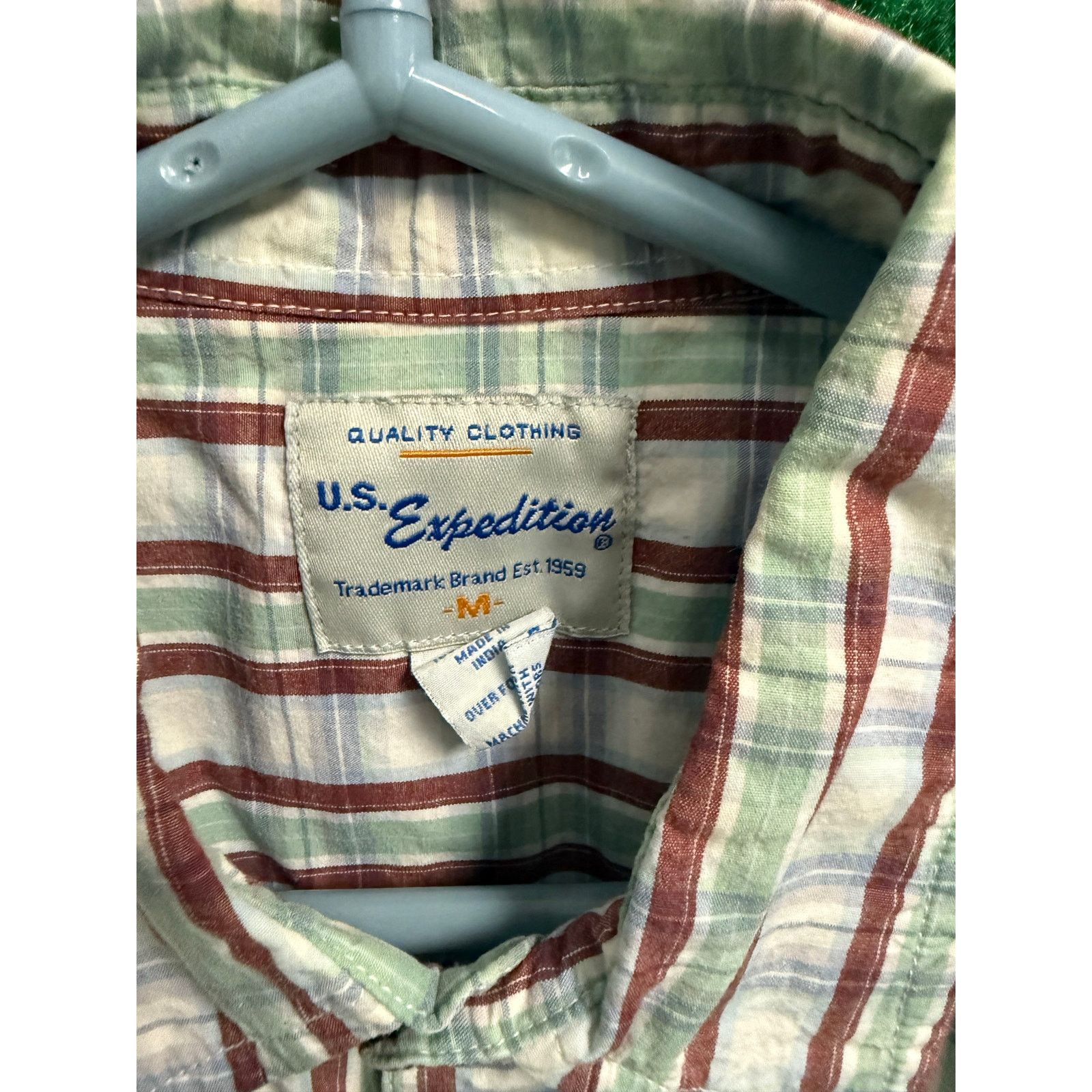 U.S. Expedition 90s US Expedition Shirt Mens Medium Plaid Casual Vintage Size US M / EU 48-50 / 2 - 3 Thumbnail