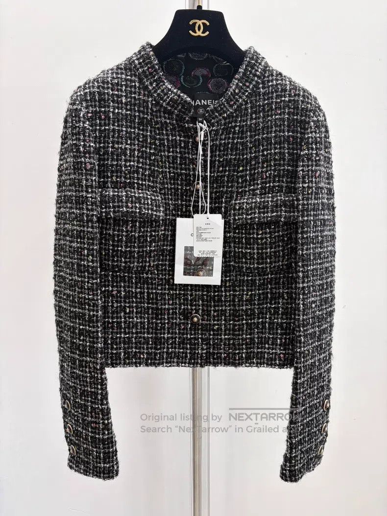 Chanel Chanel Plaid small stand-up collar jacket Size XS / US 0-2 / IT 36-38 - 1 Thumbnail