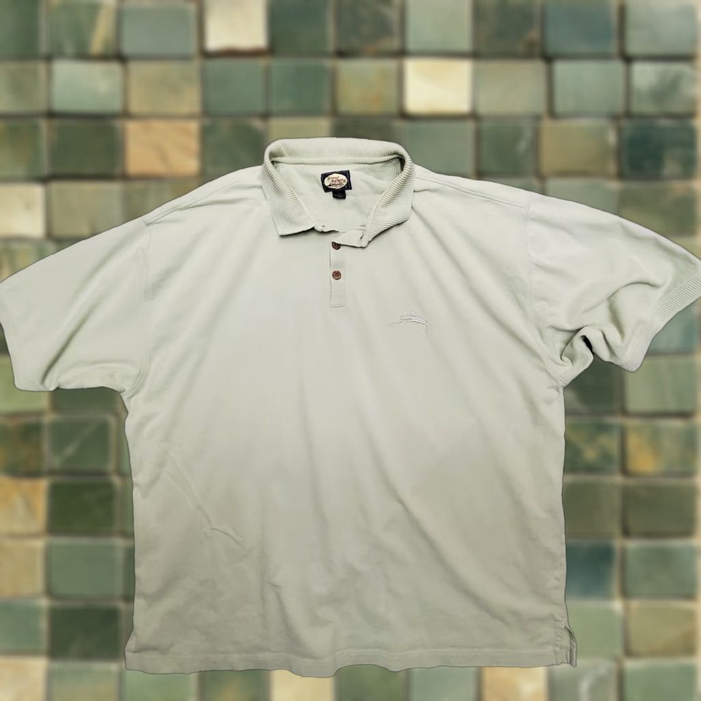 Tommy Bahama VINTAGE Tommy Bahama Shirt Mens 2XL Polo Green 100% Cotton Casual Golf Summer Dad Embroidered Logo Short Sleeve Button Collared Knit Fabric Mens Size US XXL / EU 58 / 5 - 1 Thumbnail