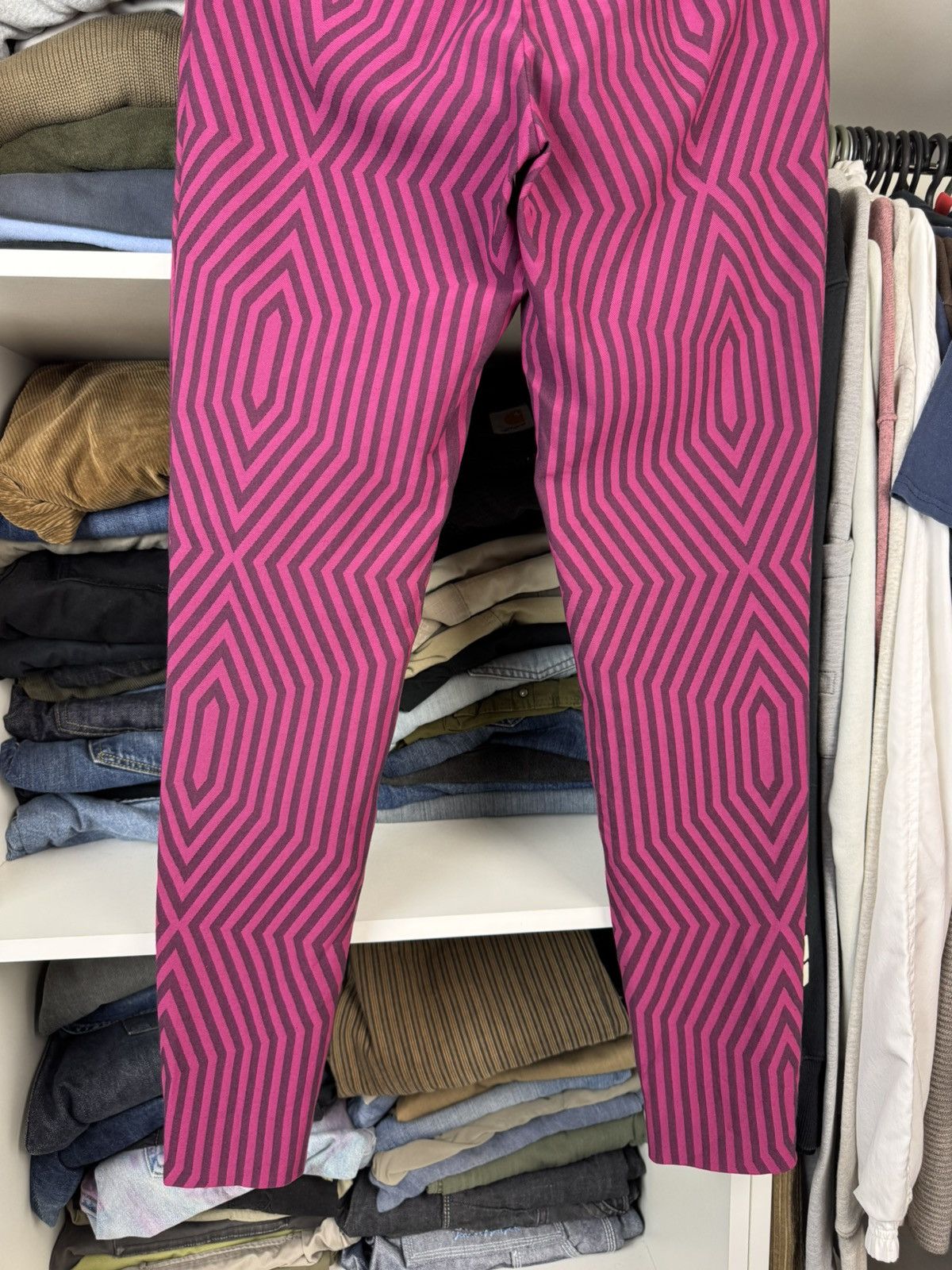 Issey Miyake Issey Miyake Women's Geometric Print Pants Size 3 Size 27" / US 4 / IT 40 - 21 Thumbnail