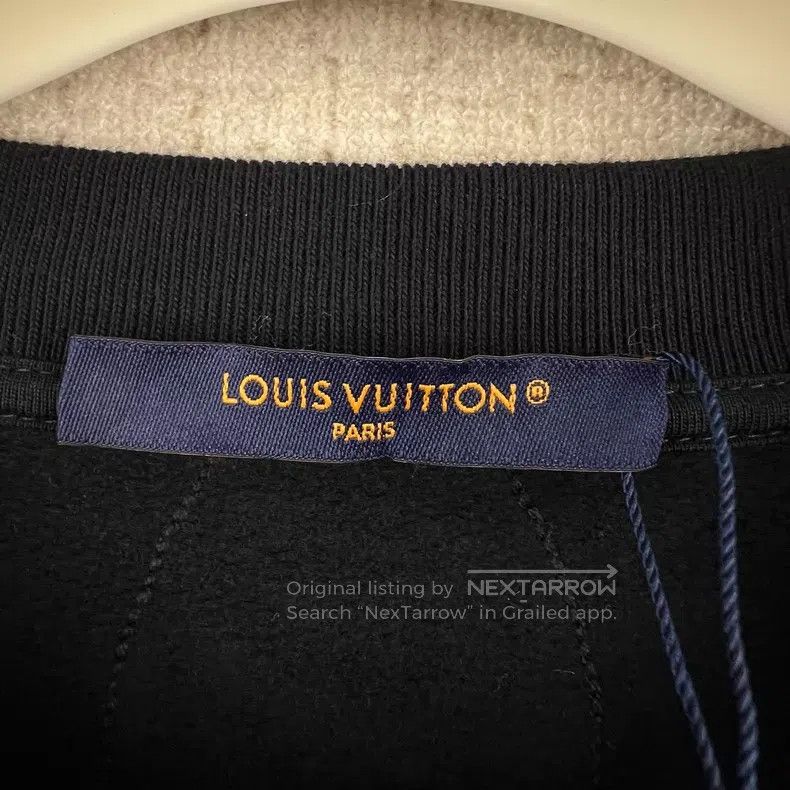 Louis Vuitton Louis Vuitton SS24 Solid Dark Embroidered logo Crewneck Sw Size US XL / EU 56 / 4 - 4 Thumbnail